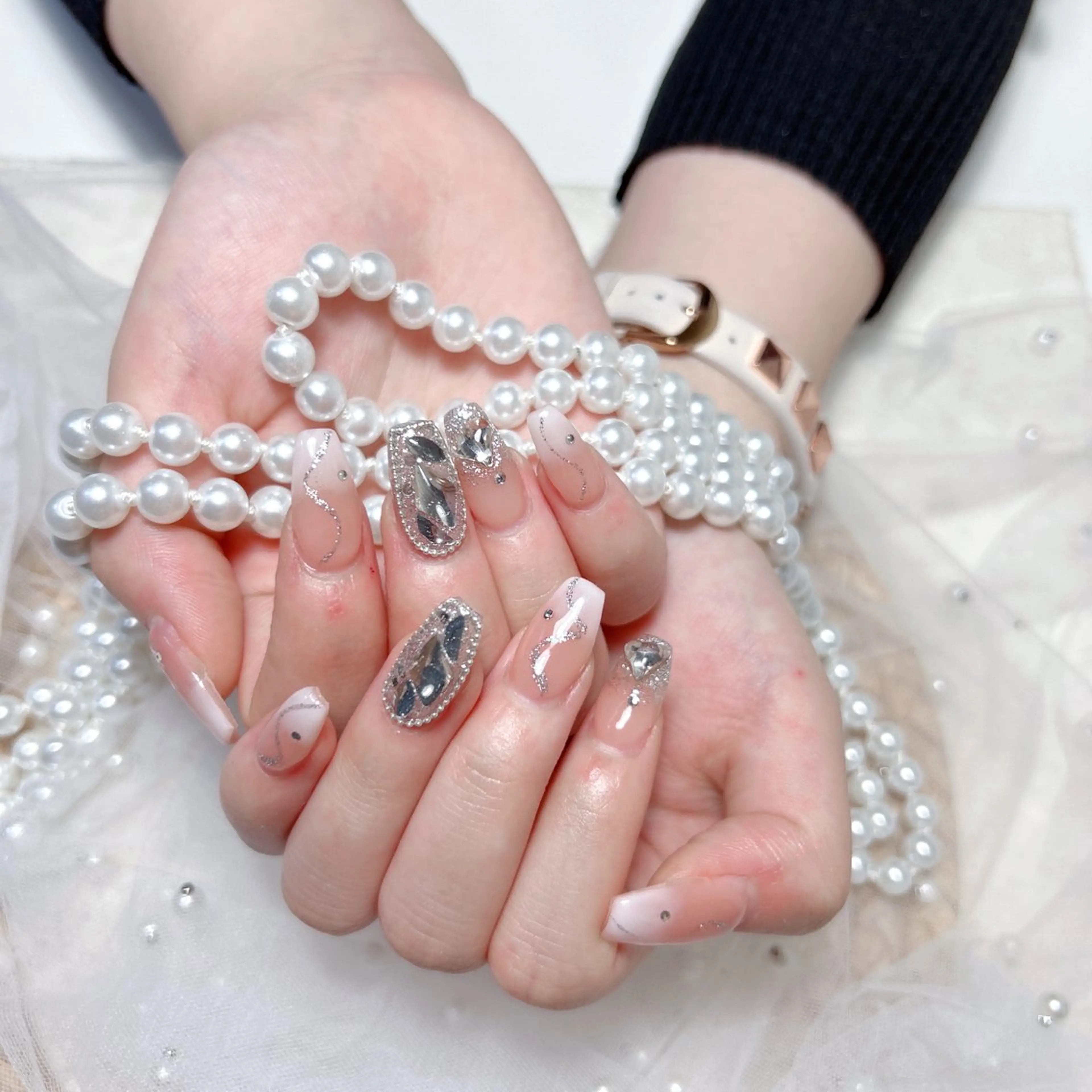 ネイル ハンドネイル M🌷nail 長さだし専門店のネイルデザイン