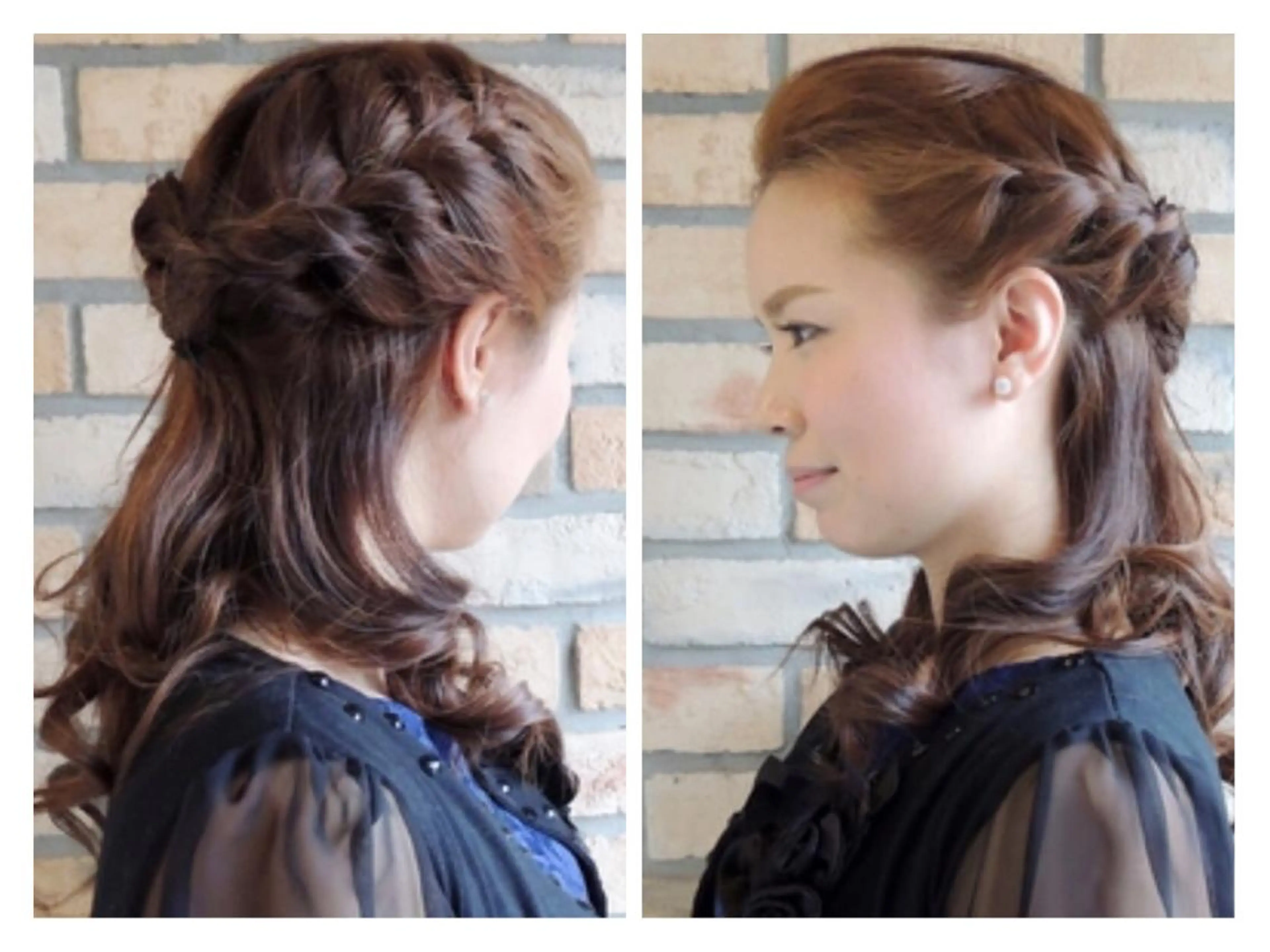 ロング ヘアアレンジ ハーフアップ 烏山 達也のヘアスタイル