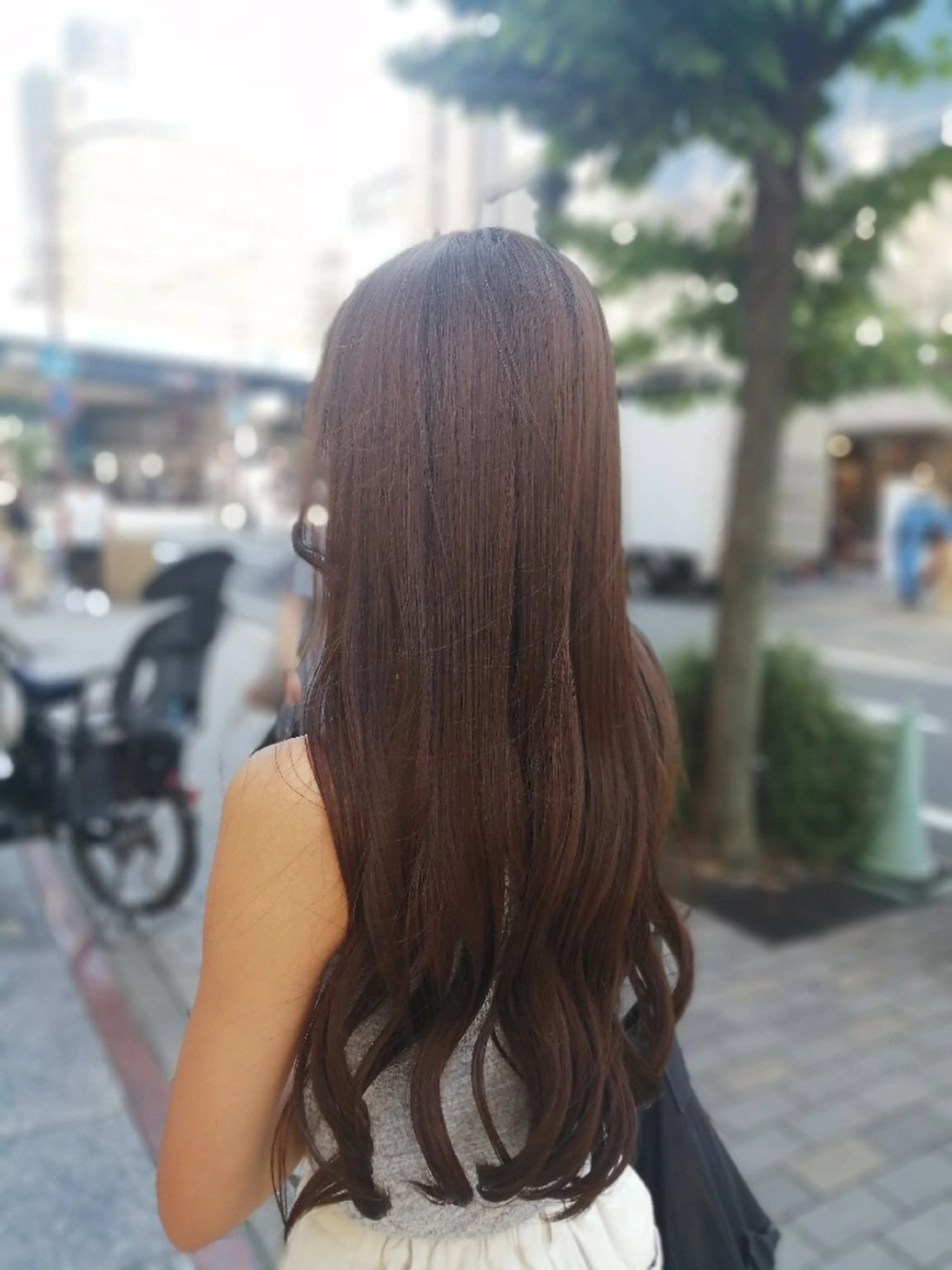 ロング カラー ブラウンカラー 福永 ちひろのヘアスタイル