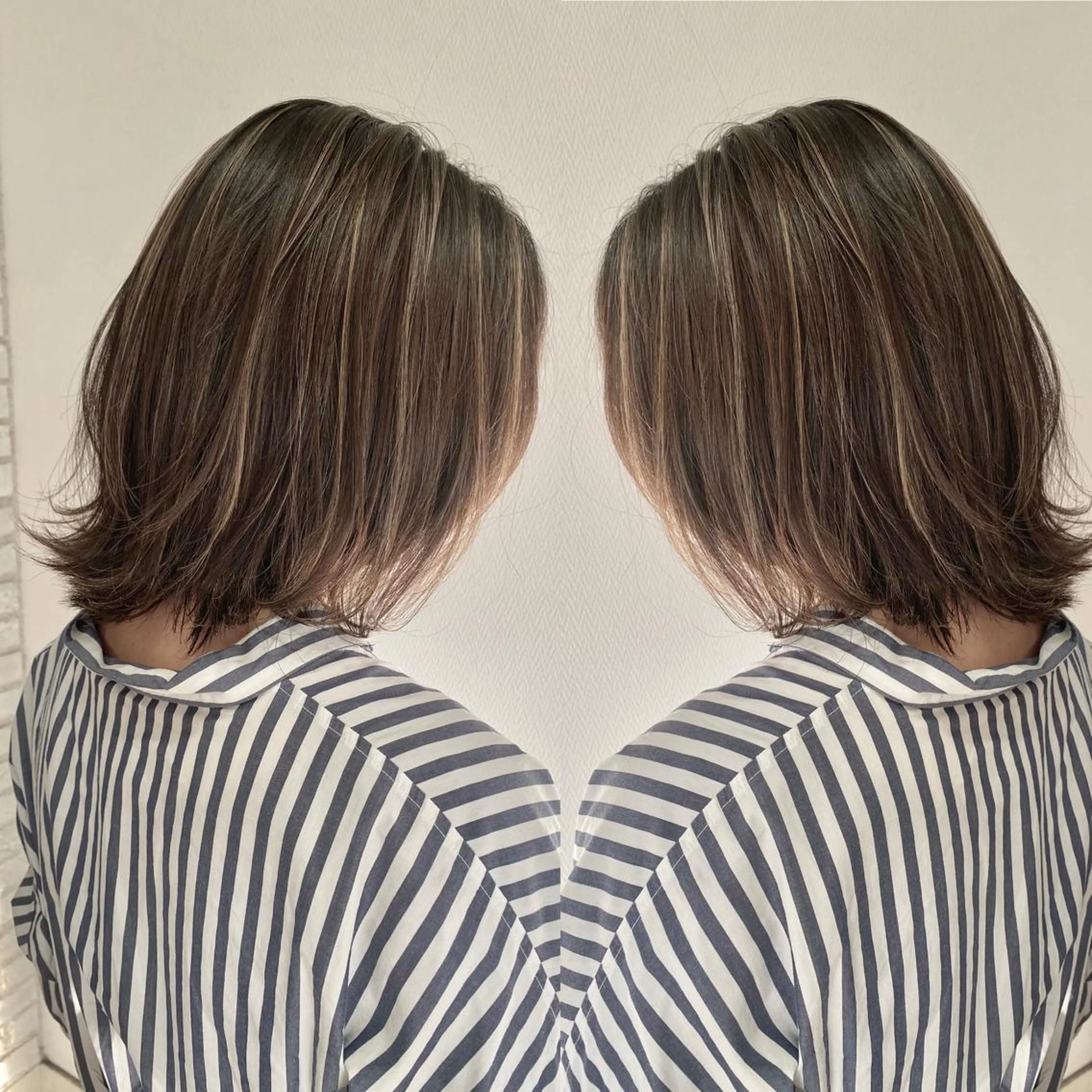 ミディアム 山本 茉希のヘアスタイル