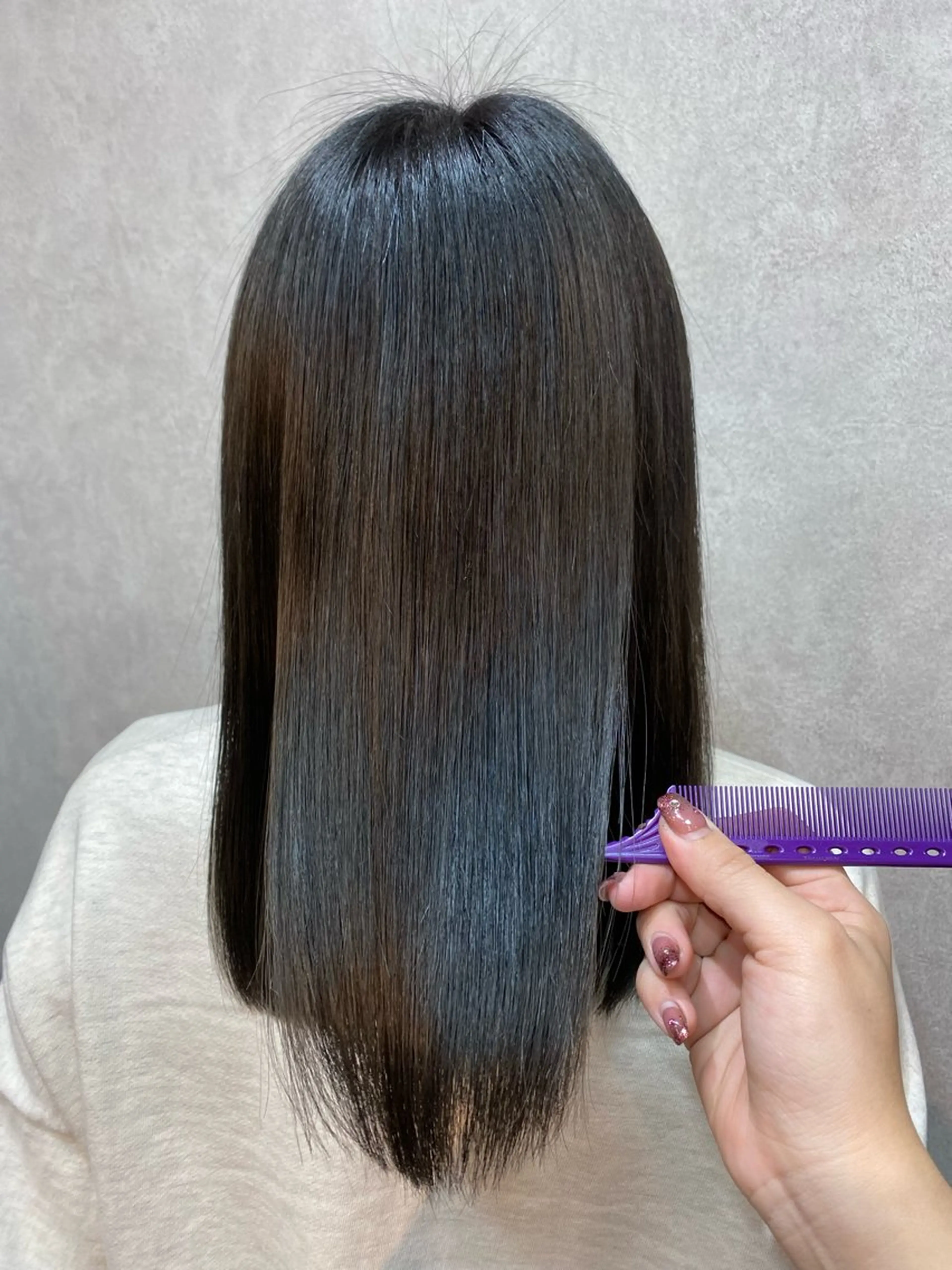 セミロング トリートメント 💜髪質改善/ 艶カラー/ミナ🩷のヘアスタイル