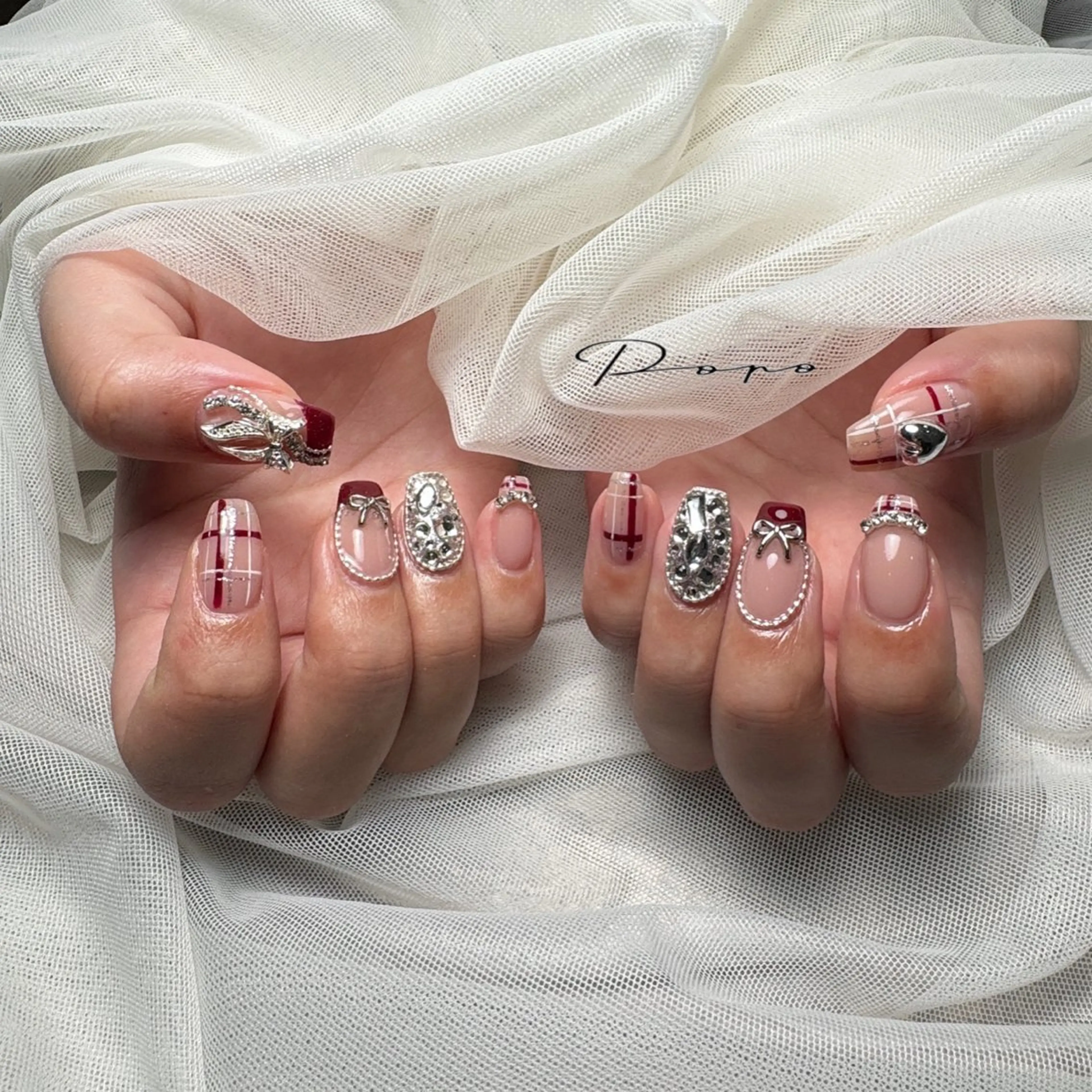 ネイル 持ち込み バレンタイン popo nailのネイルデザイン