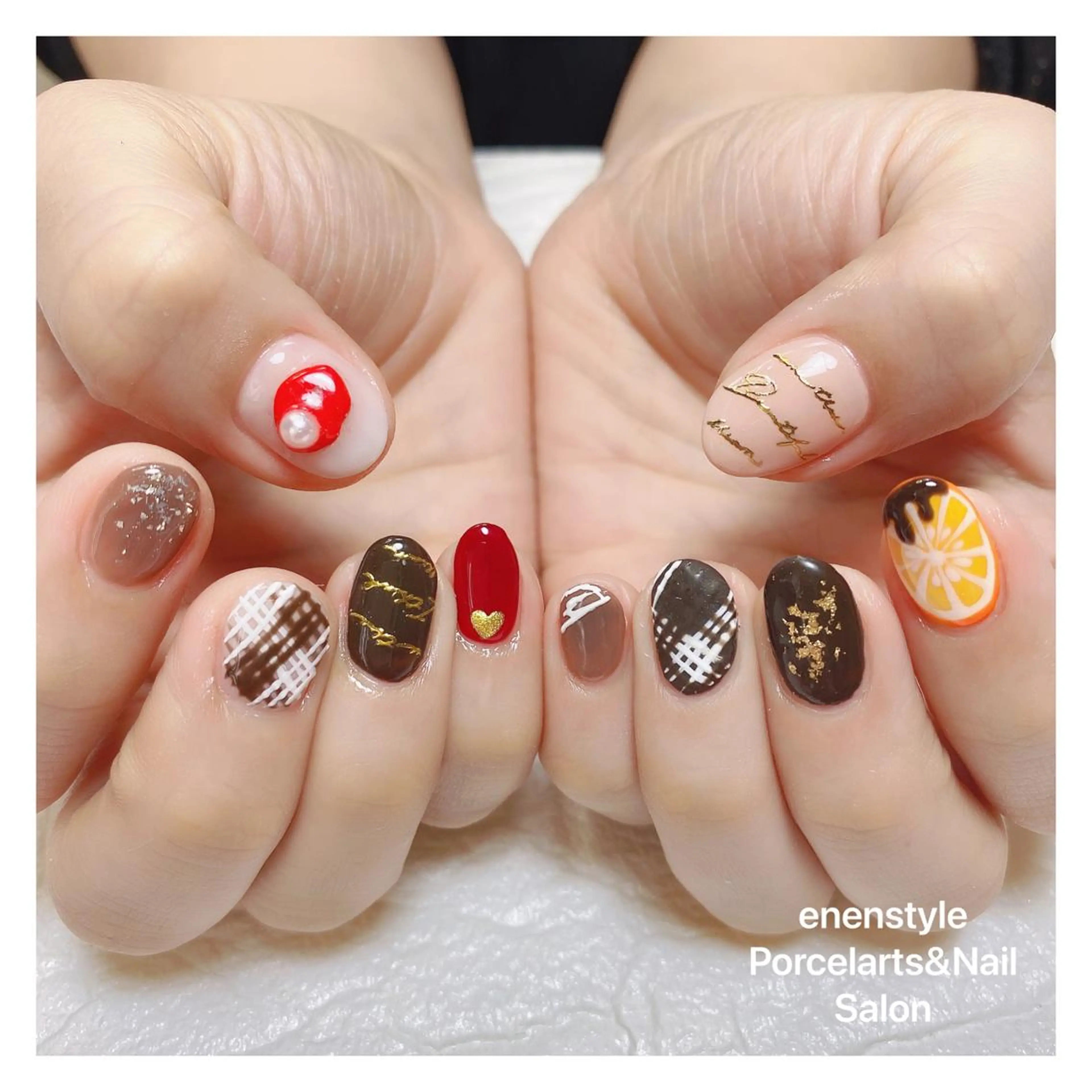 ミディアム ネイル ハンドネイル 👑enen style👑のネイルデザイン