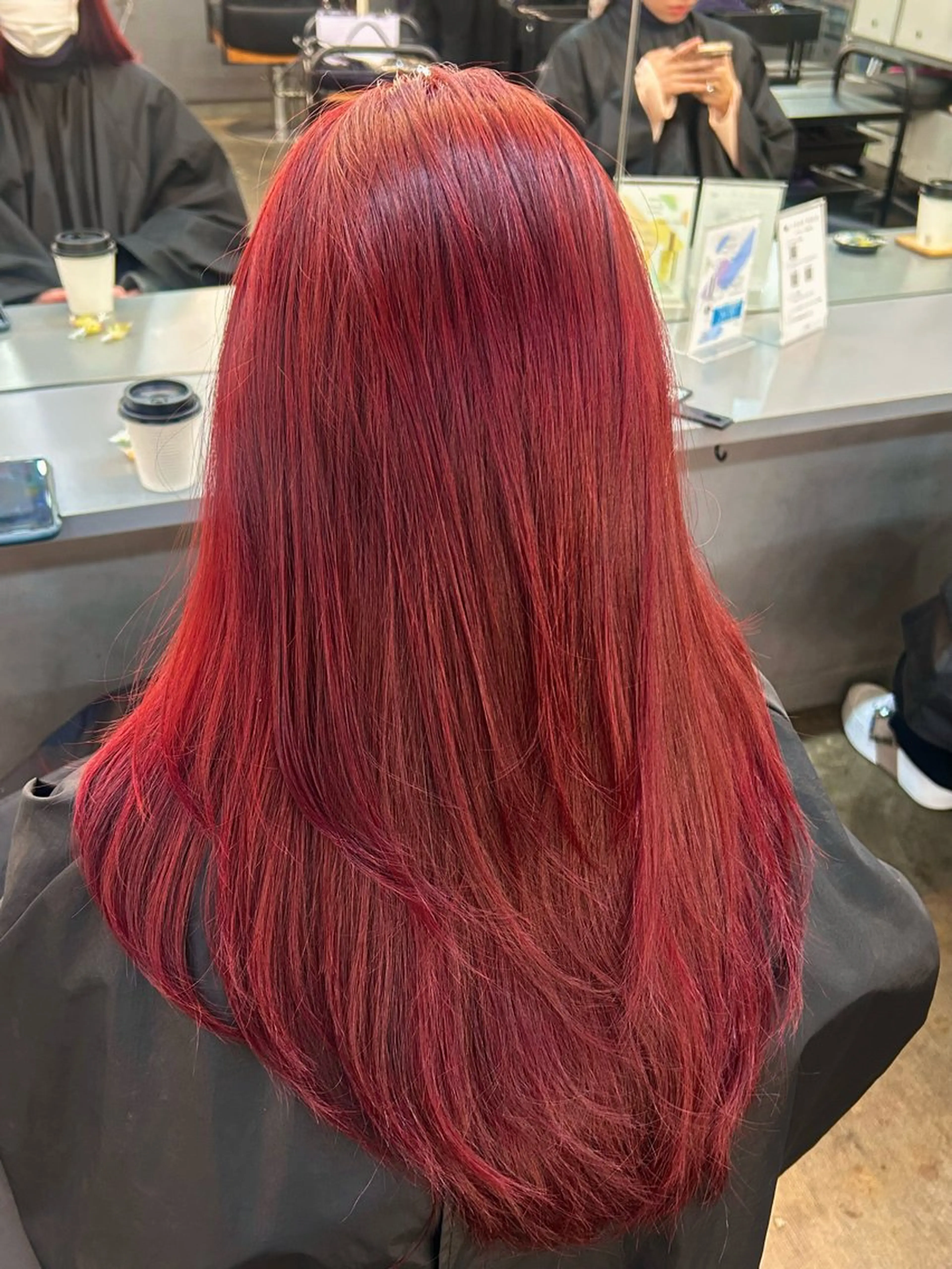 ロング カット ヘアカラー ✂韓国レイヤー 🦋みやび🪽のヘアスタイル