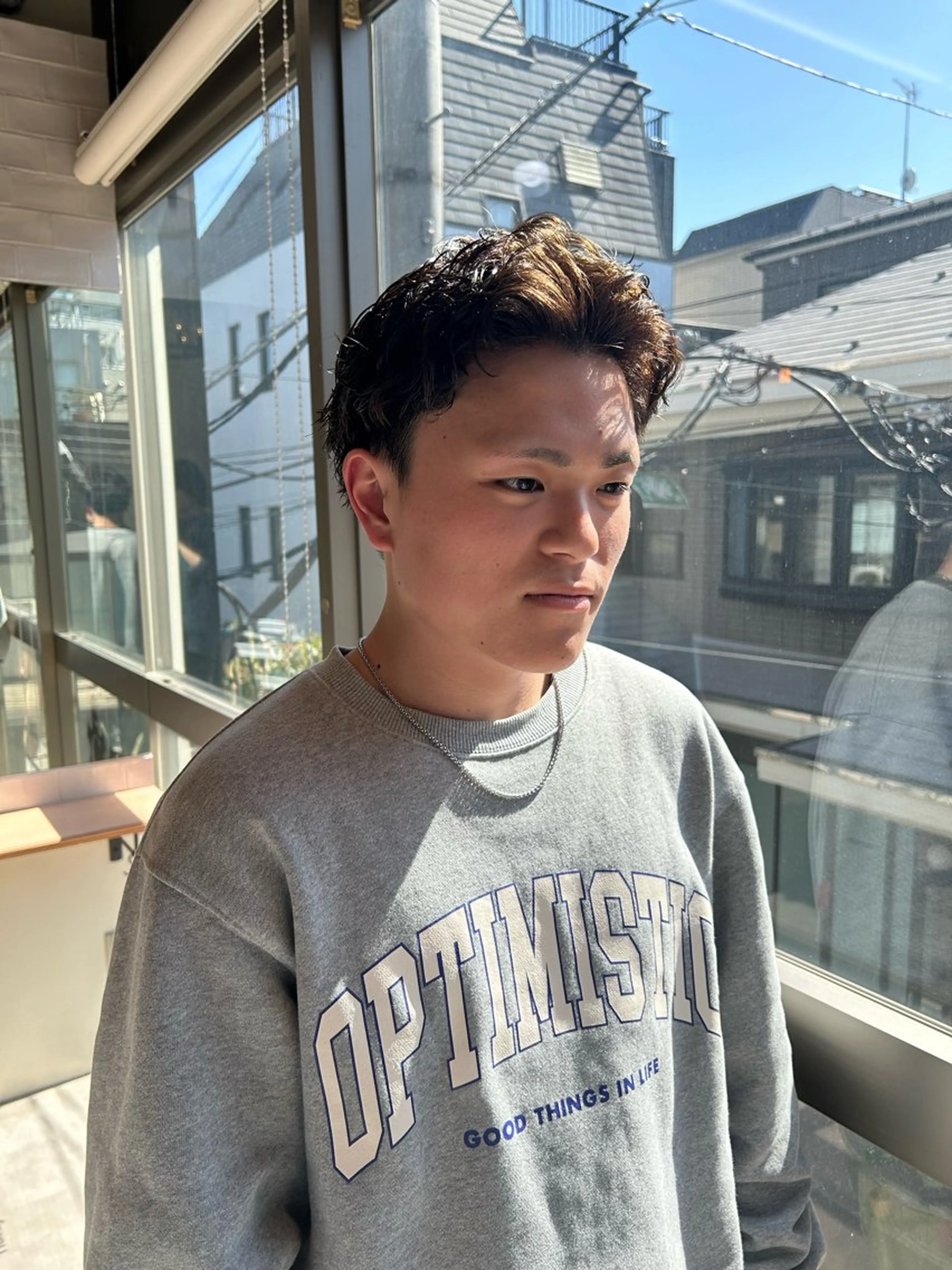 パーマ メンズ メンズブリーチ メンズパーマ カット ヘアカラー パーマ yumeka🩶ボブ 暖色/透け感カラーのヘアスタイル