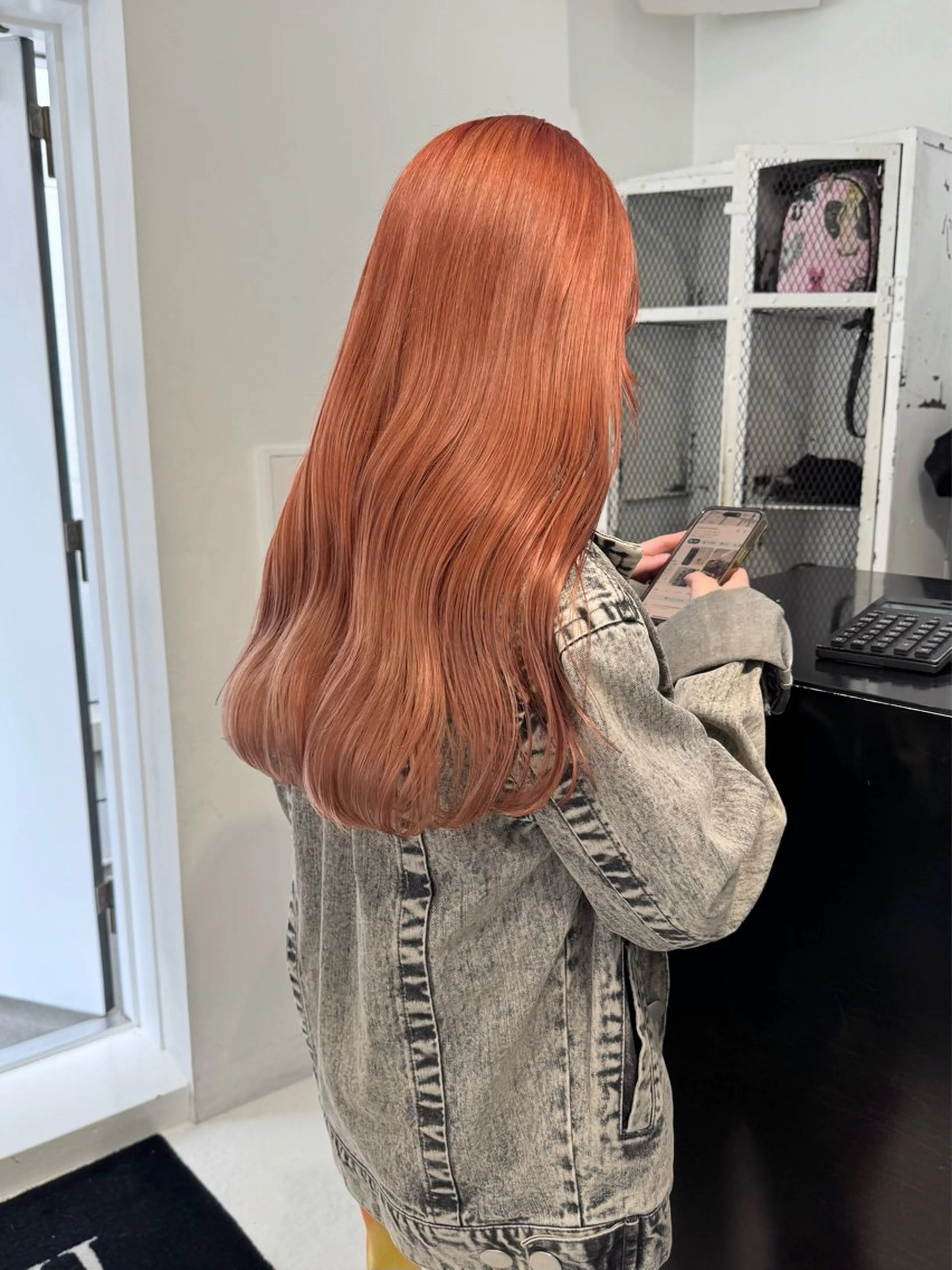 ロング カラー ヘアアレンジ ベージュカラー ブリーチ オレンジ オレンジベージュ カット ヘアカラー トリートメント 艶ハイトーン/ヘア アレンジAYAKAのヘアスタイル