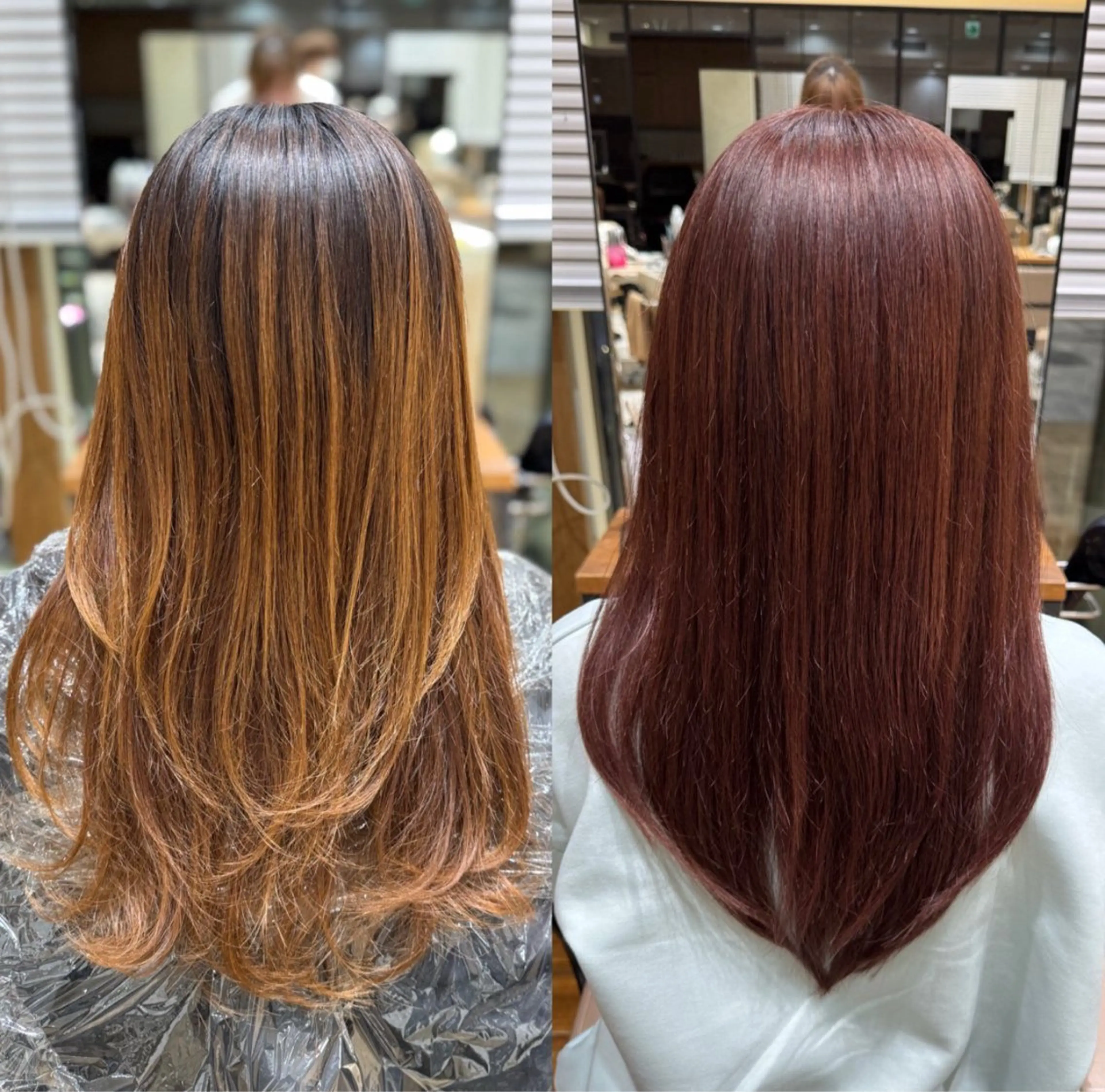 ロング カラー ベージュカラー ブリーチ ブラウンカラー ショコラベージュ チョコレートブラウン レイヤー/顔まわり/ 透明感カラー/れいなのヘアスタイル