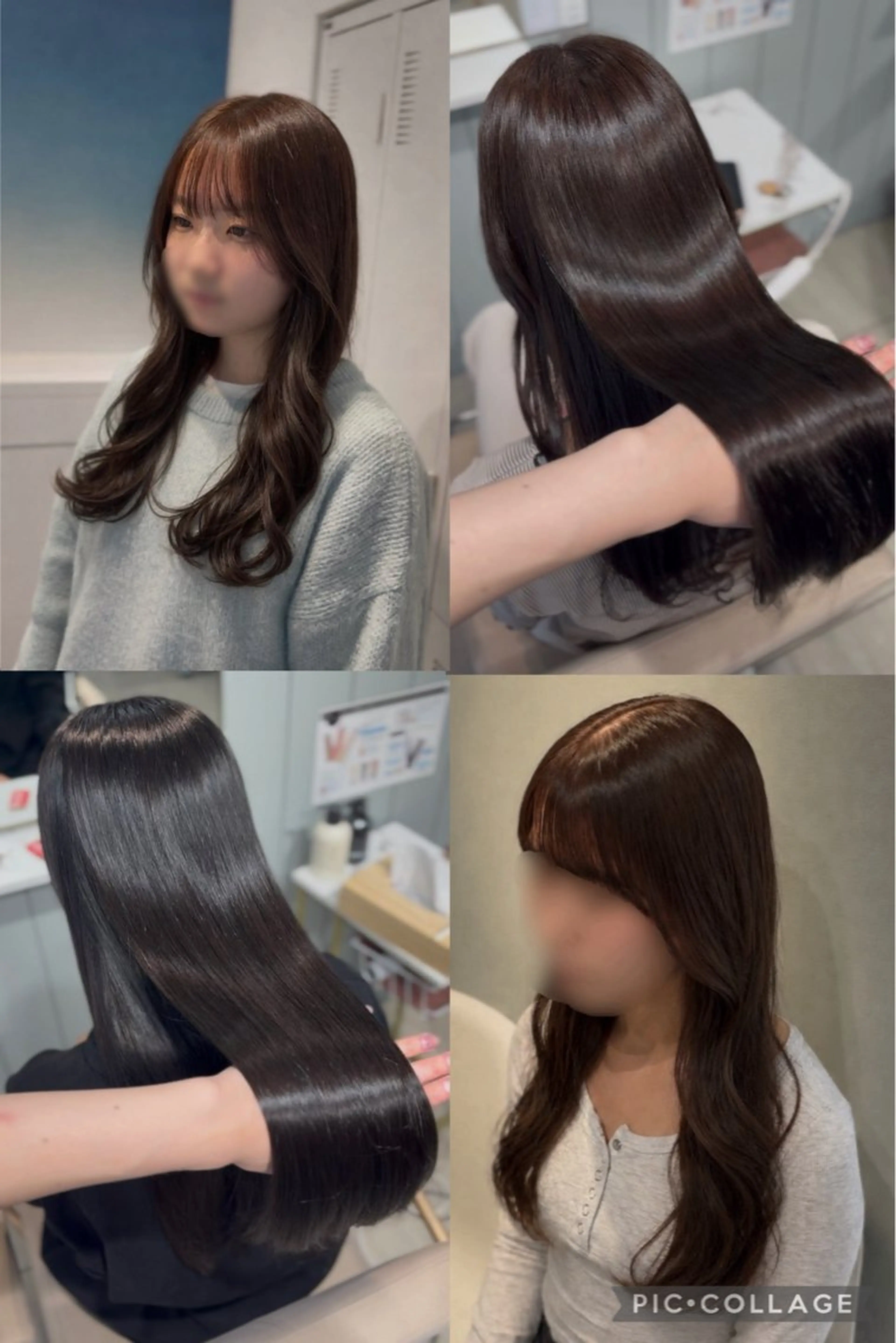 ロング 顔周りカット 縮毛矯正 ヘアカラー 縮毛矯正 酸性縮毛矯正/ 髪質改善/信之介のヘアスタイル