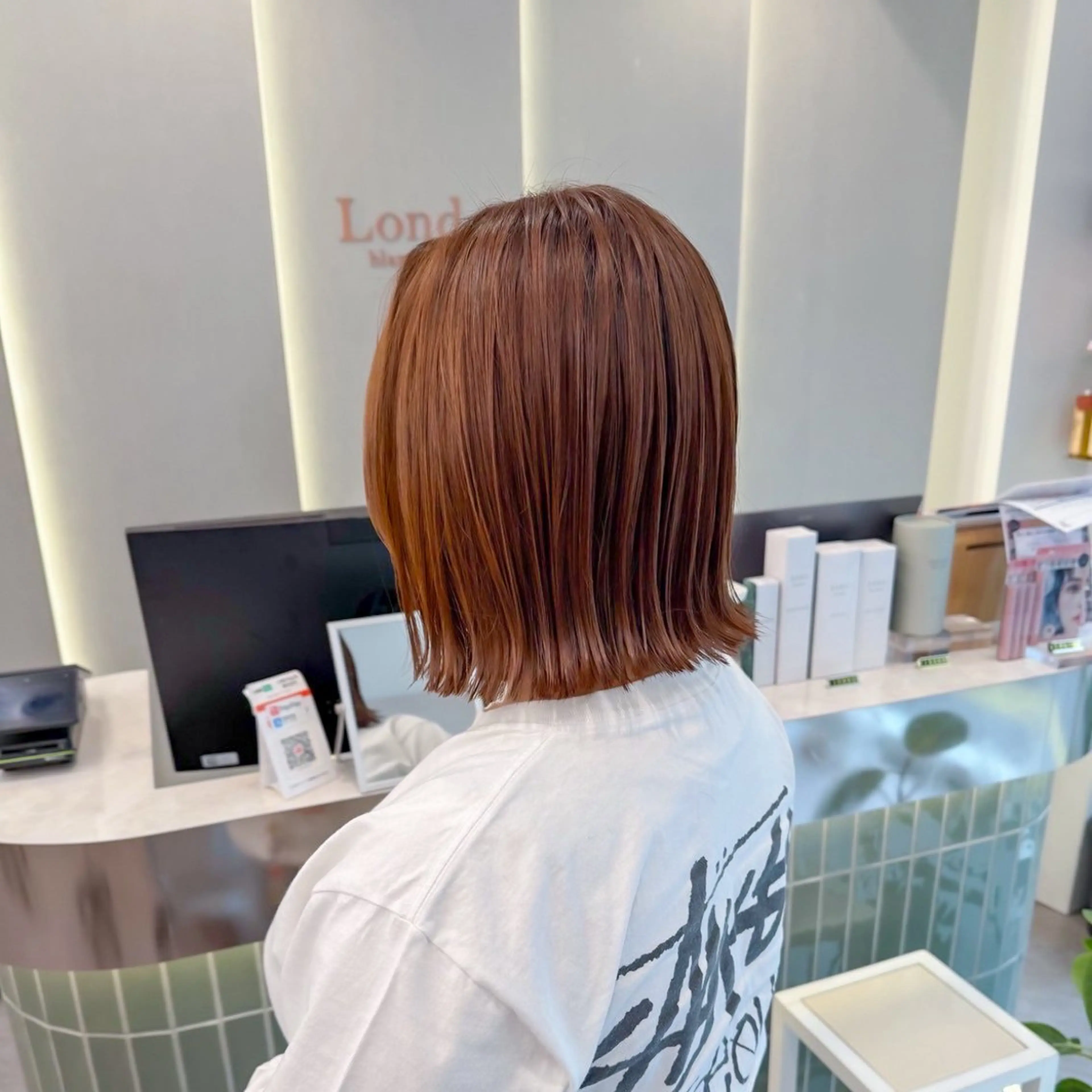 ミディアム 矯正/艶髪/レイヤー /ボブ/桒山航季のヘアスタイル