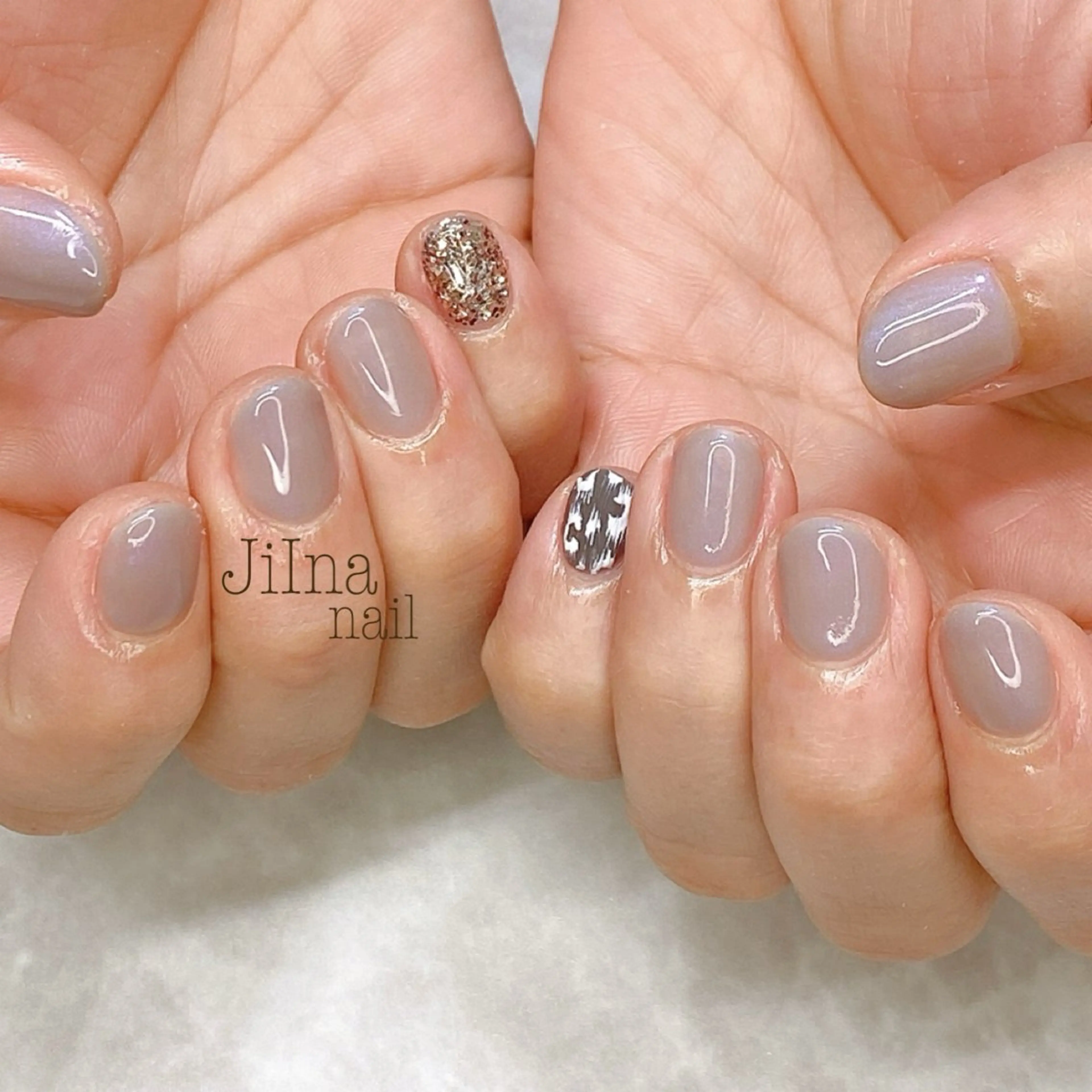 ネイル アートネイル ワンカラーネイル JiIna nailのネイルデザイン