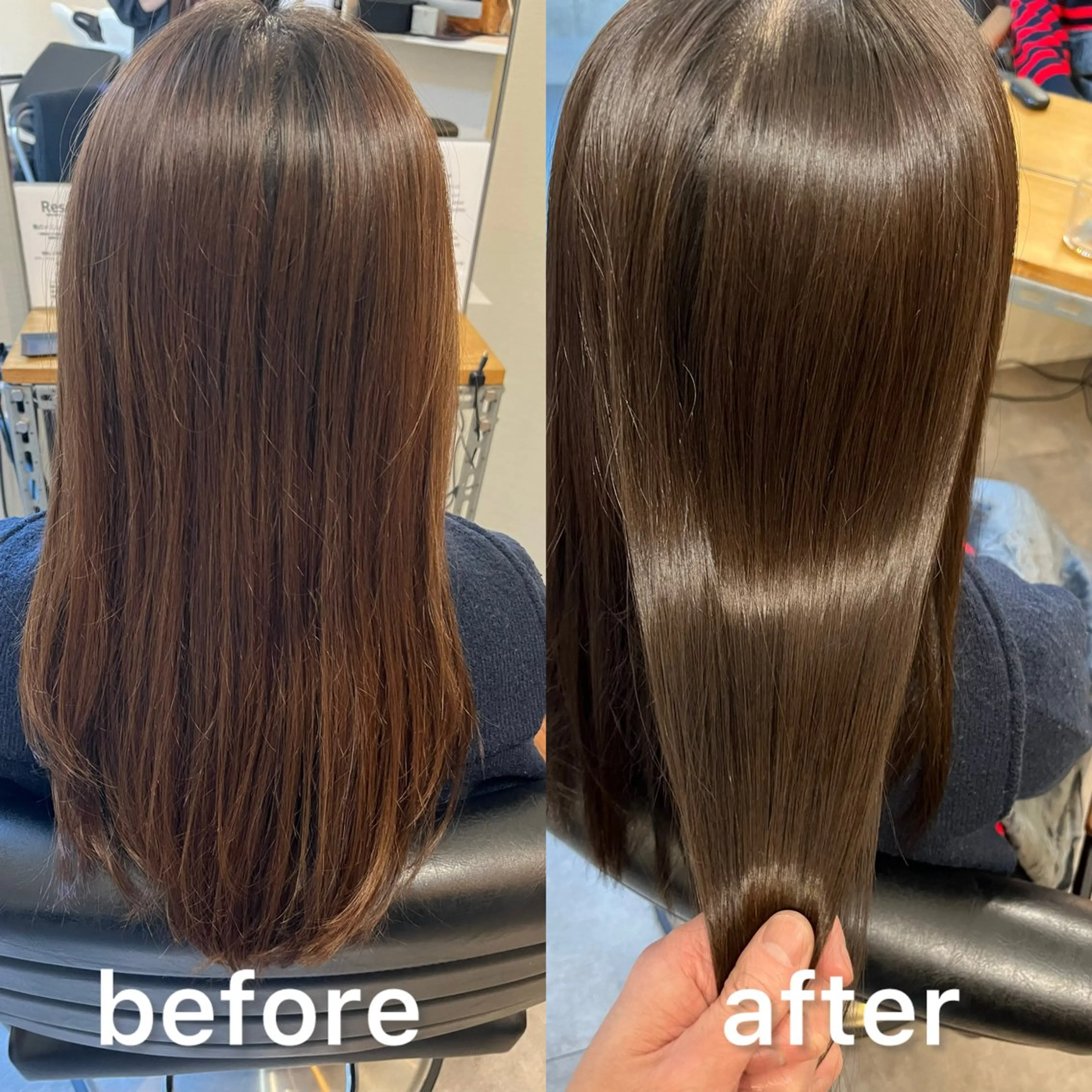 セミロング カット ヘアカラー トリートメント OFF YUYAのヘアスタイル