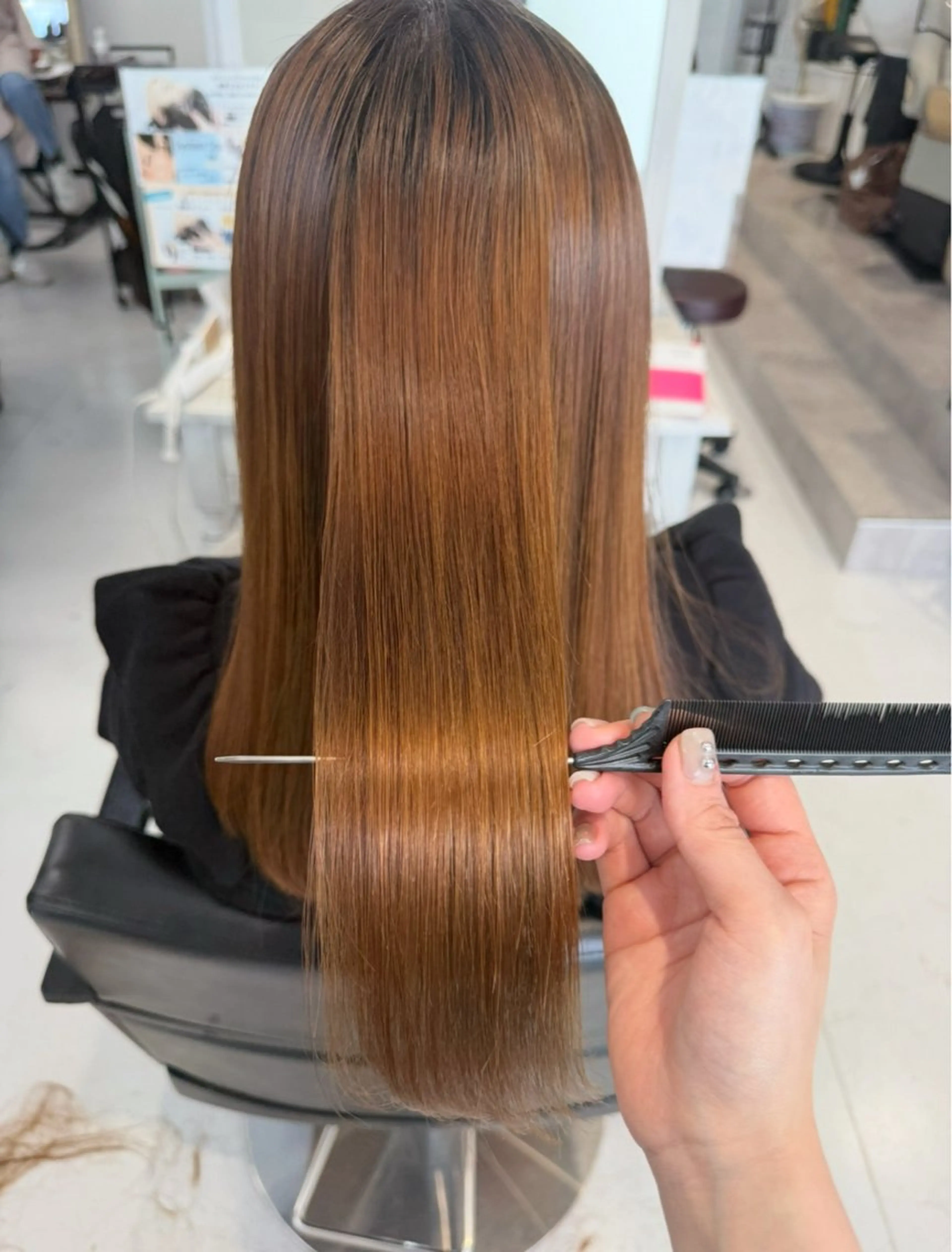 ロング 縮毛矯正 トリートメント 榎本雪来⛄️ メンズカット✂️のヘアスタイル