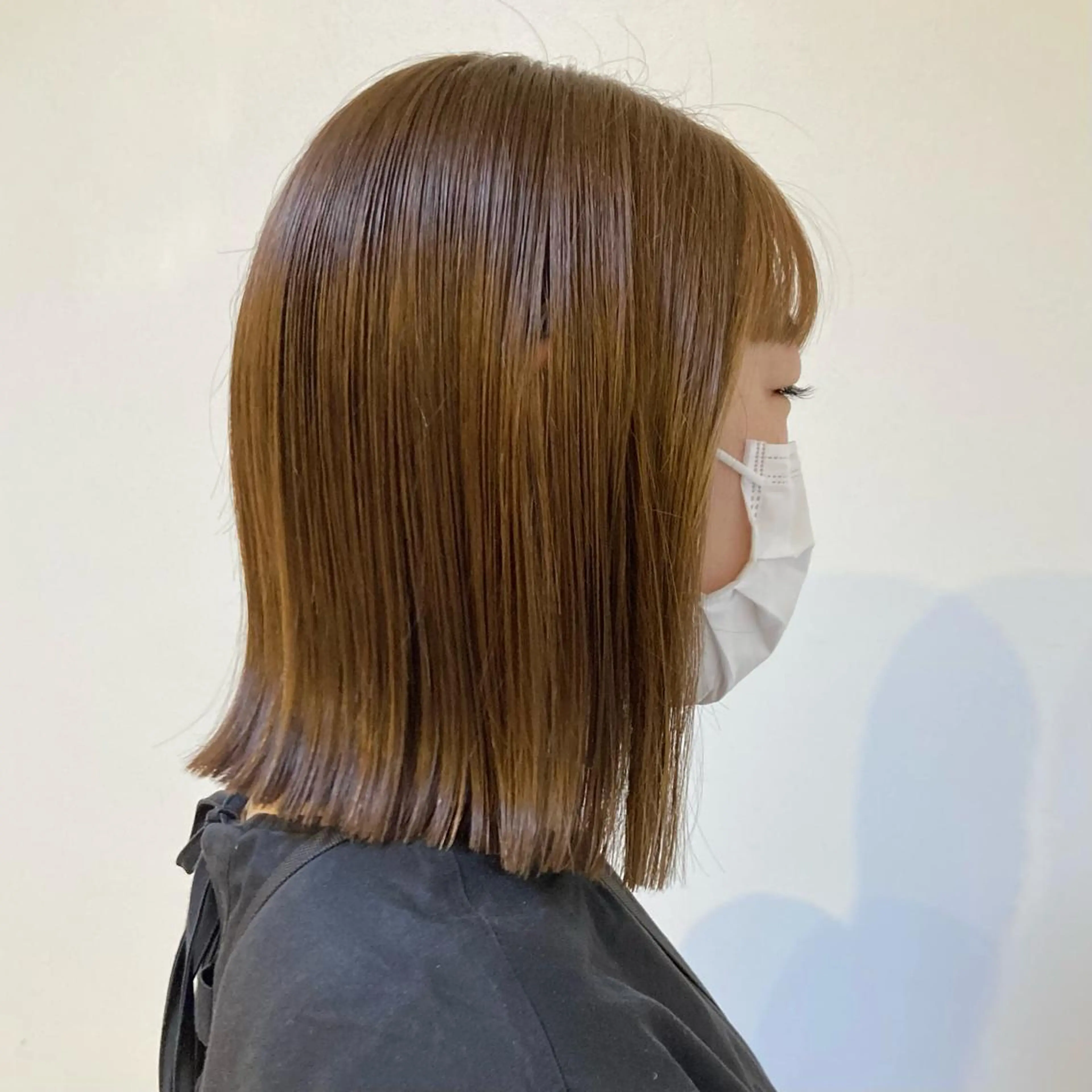 ミディアム 切りっぱなしボブ ボブ 尾籠 美幸 （オゴモリ ミユキ）のヘアスタイル