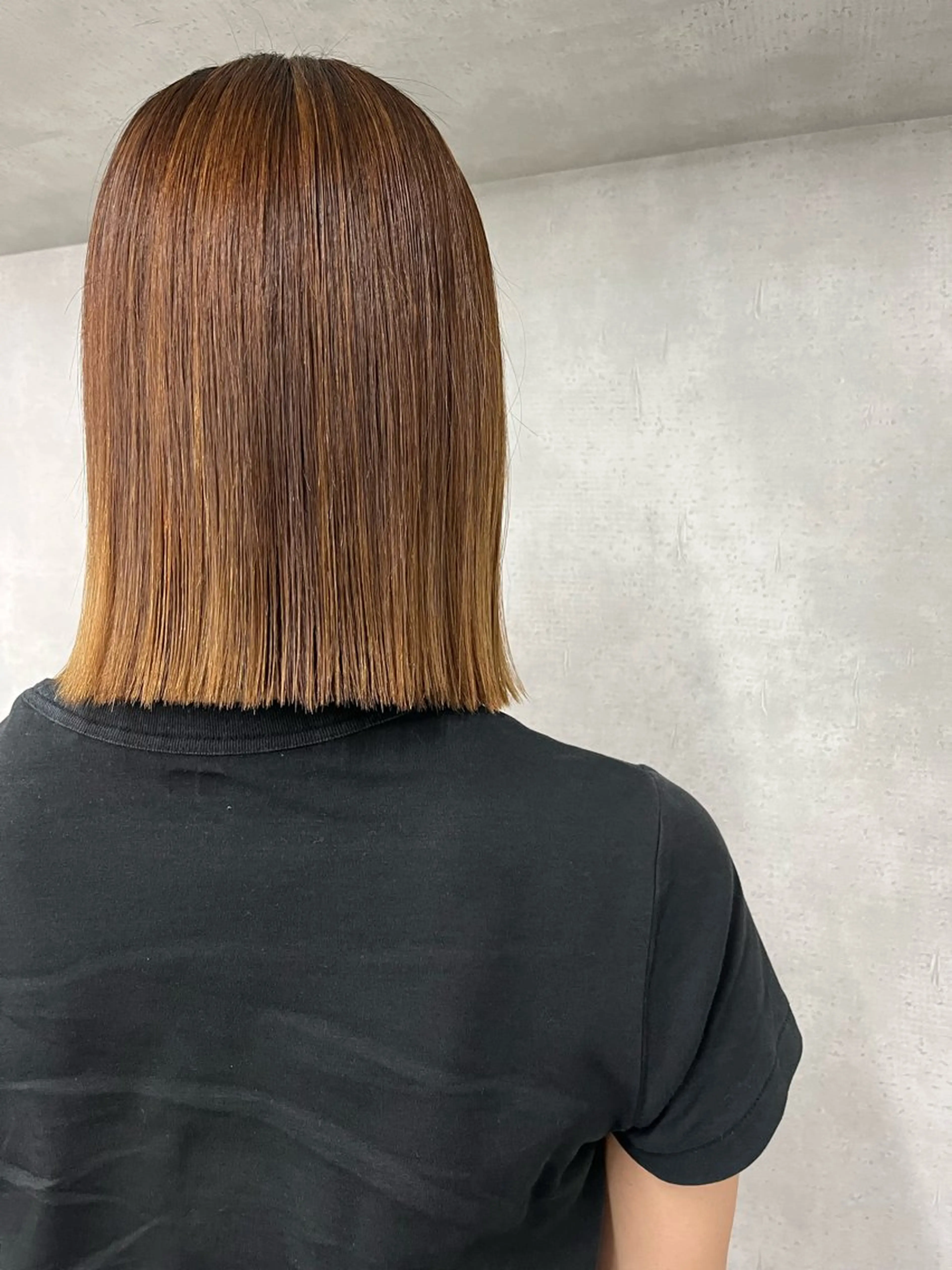 ミディアム パーマ ボブ ストレートパーマ カット 縮毛矯正 anon Loemのヘアスタイル