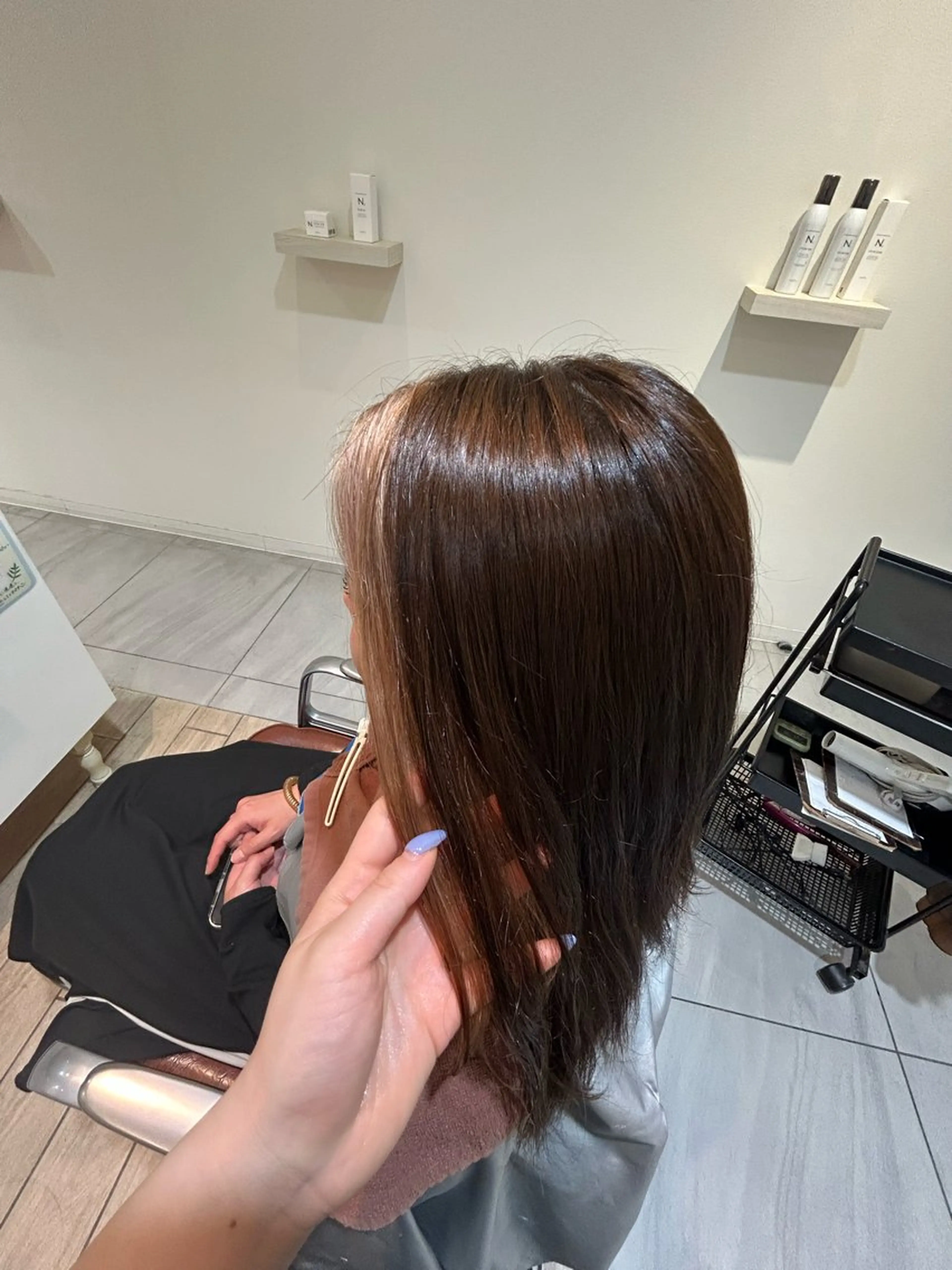 セミロング ヘアカラー 小谷 歩花のヘアスタイル