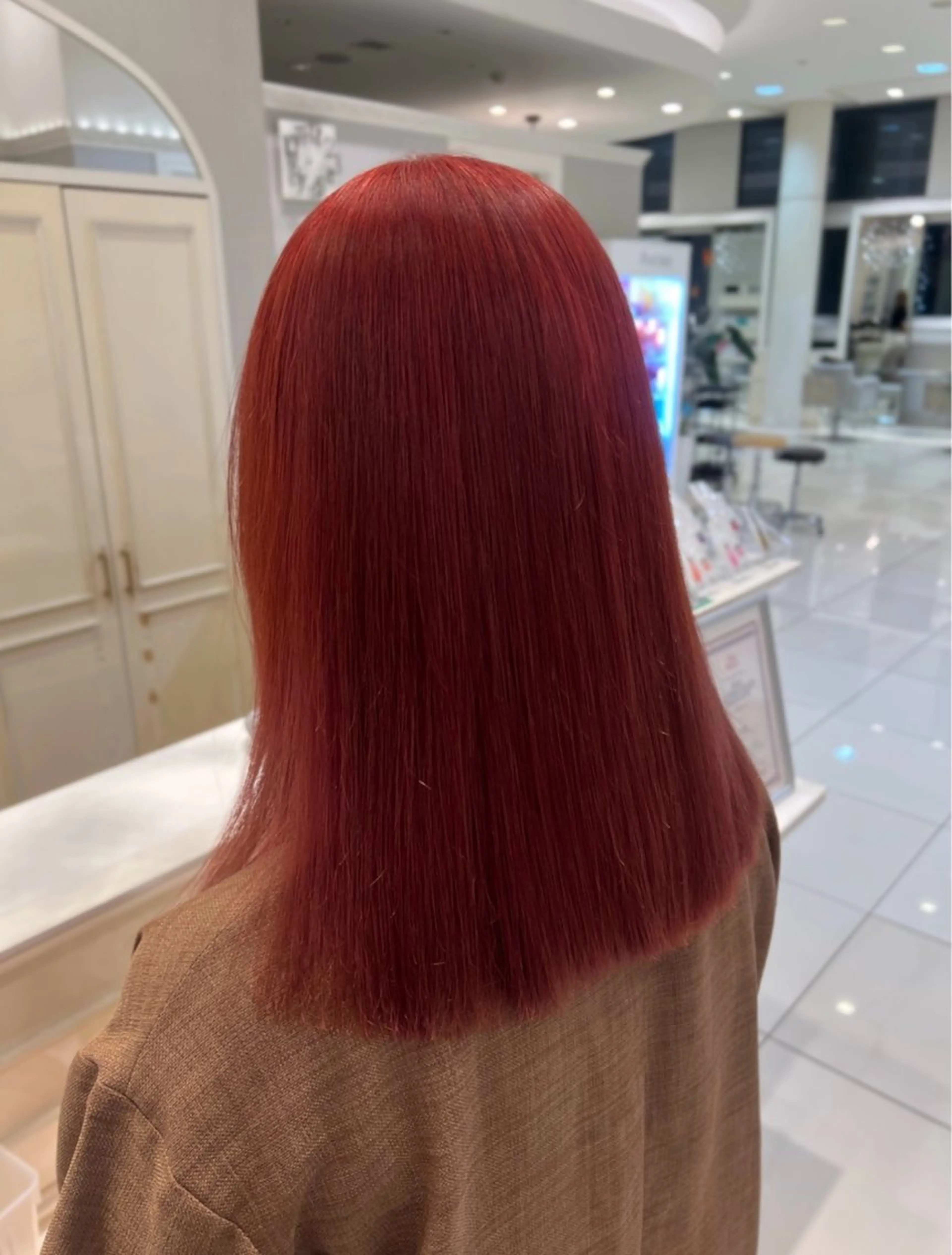 セミロング カラー ブリーチ ピンクカラー 銀座/カラー 🎀momo🎀のヘアスタイル