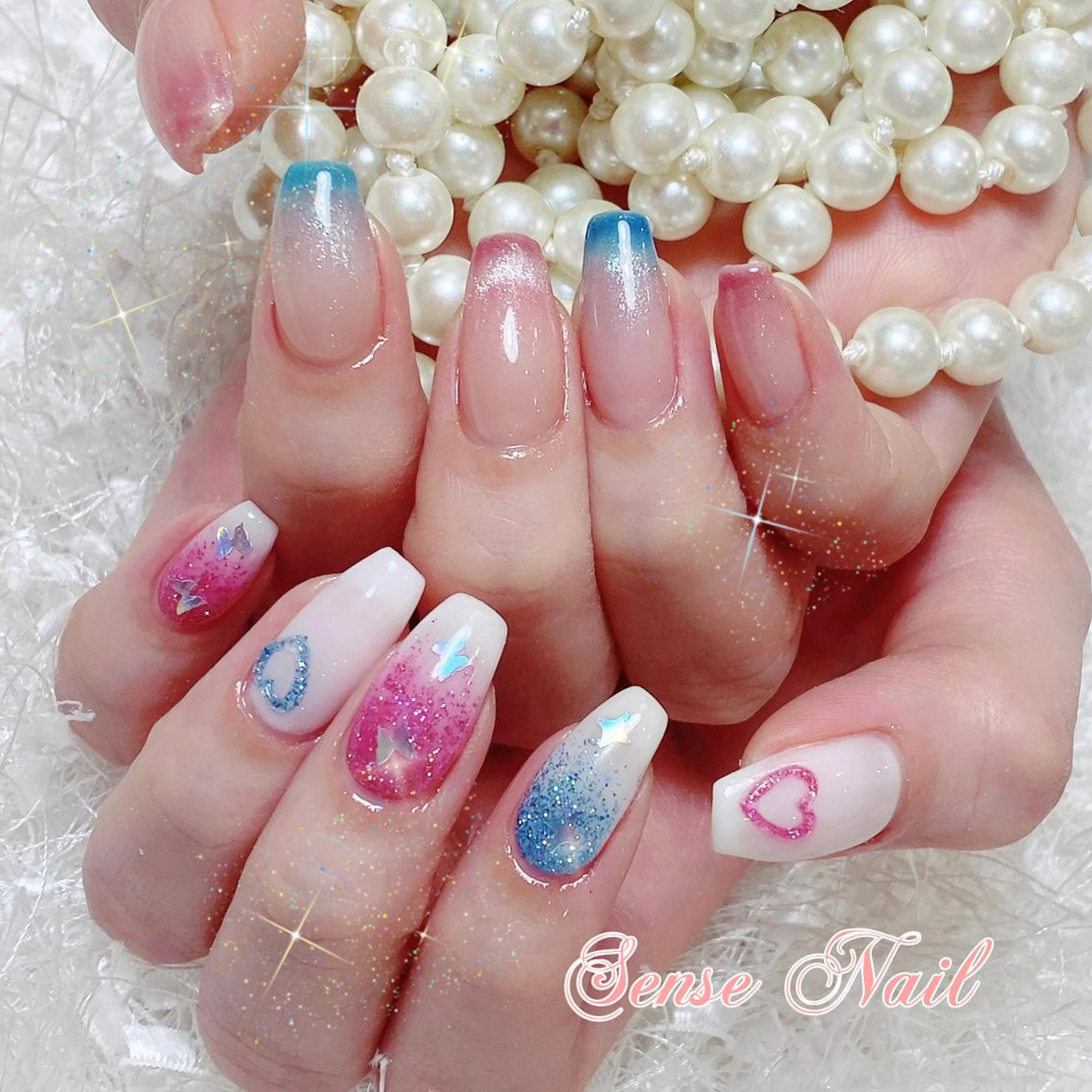 ネイル パーマ ヘアアレンジ メンズ キッズ アイブロウ マツエク・マツパ ロング カラー ハンドネイル ハンドケア 🎀Sense Nail池袋店🎀のネイルデザイン