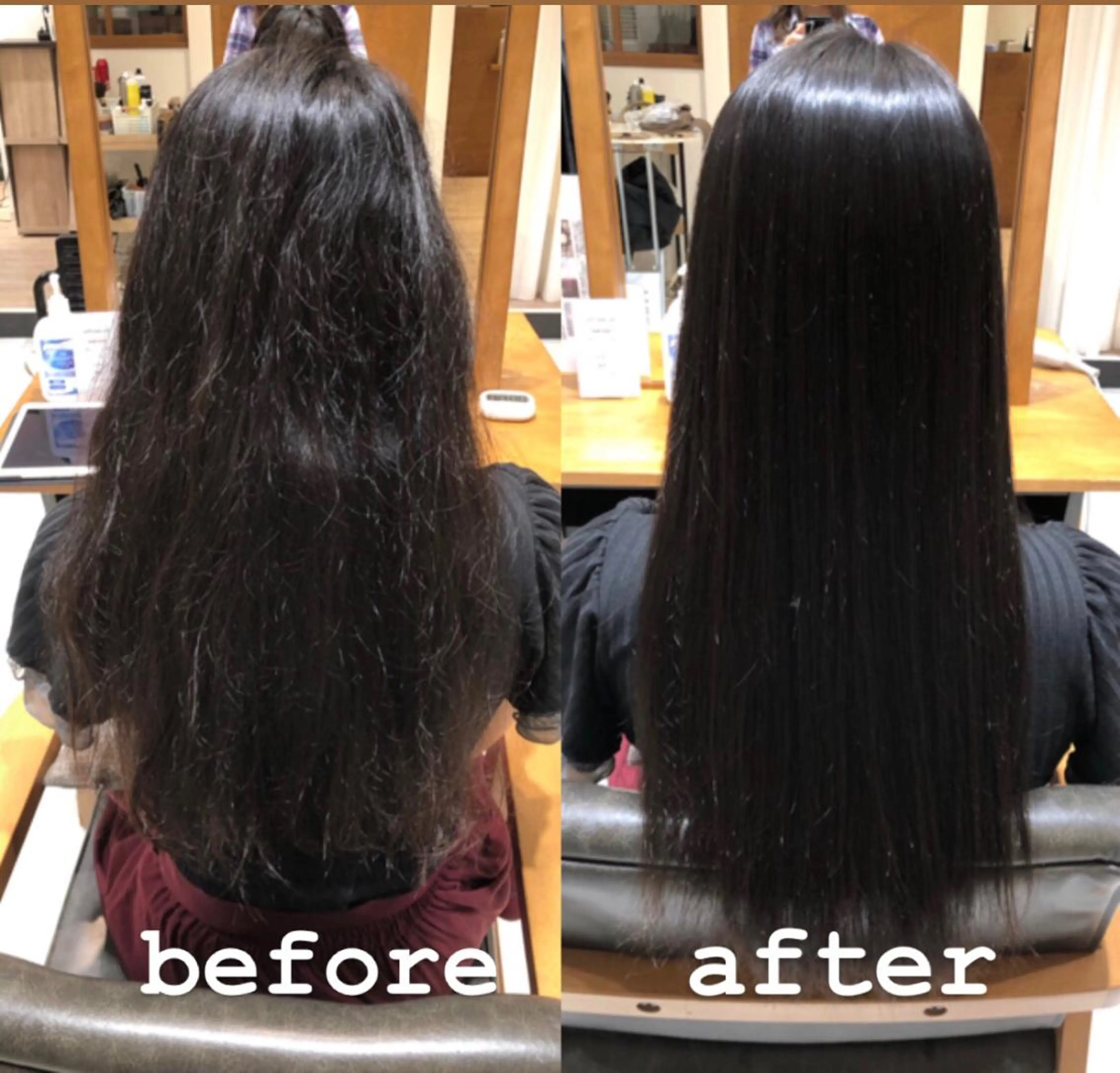 ロング 縮毛矯正 レイヤー/顔まわり /亀戸錦糸町/なつきのヘアスタイル