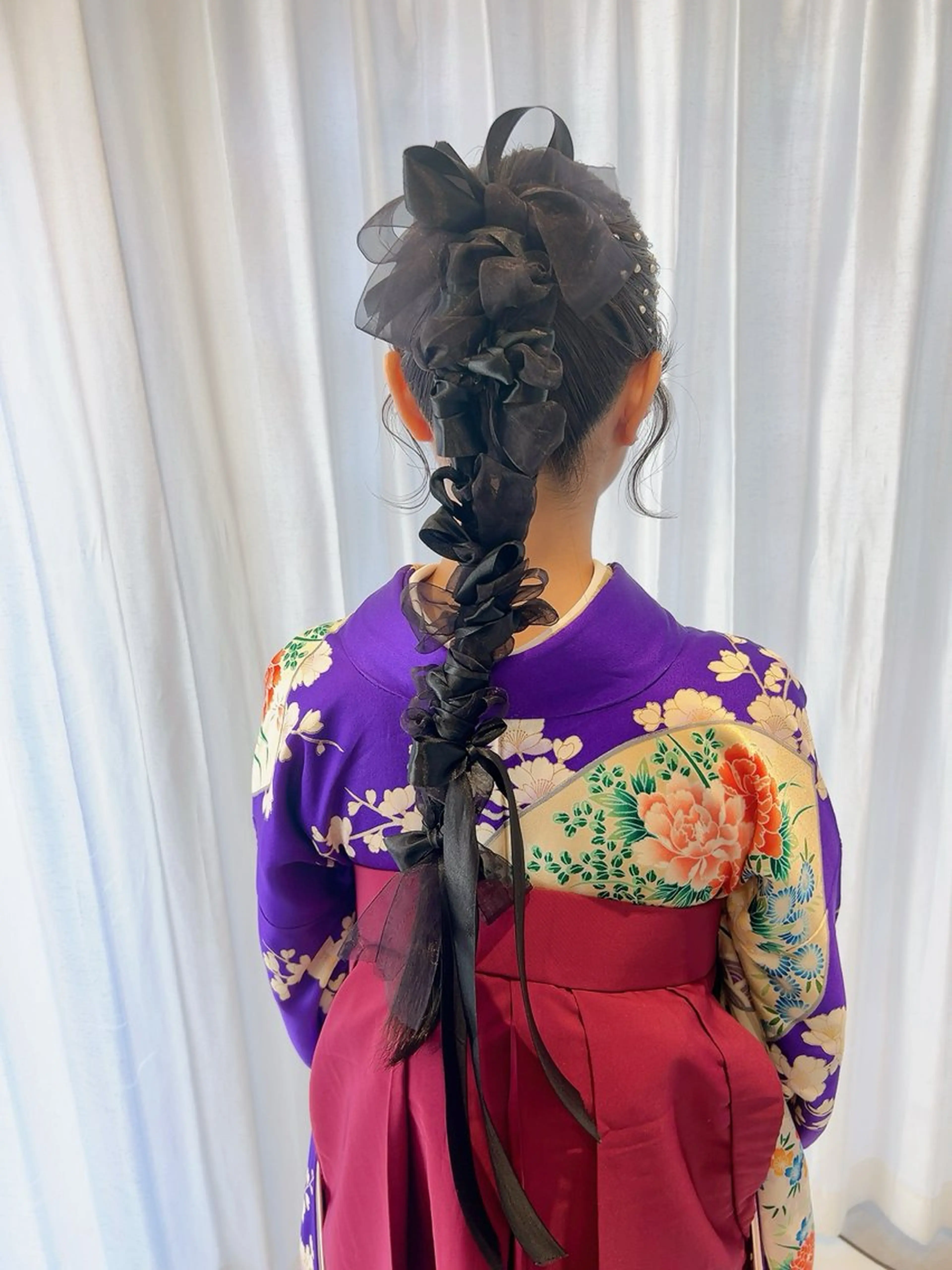 ヘアアレンジ 着物ヘア 卒業式のヘアスタイル 髪飾り ヘアセット 池田 みのりのヘアスタイル