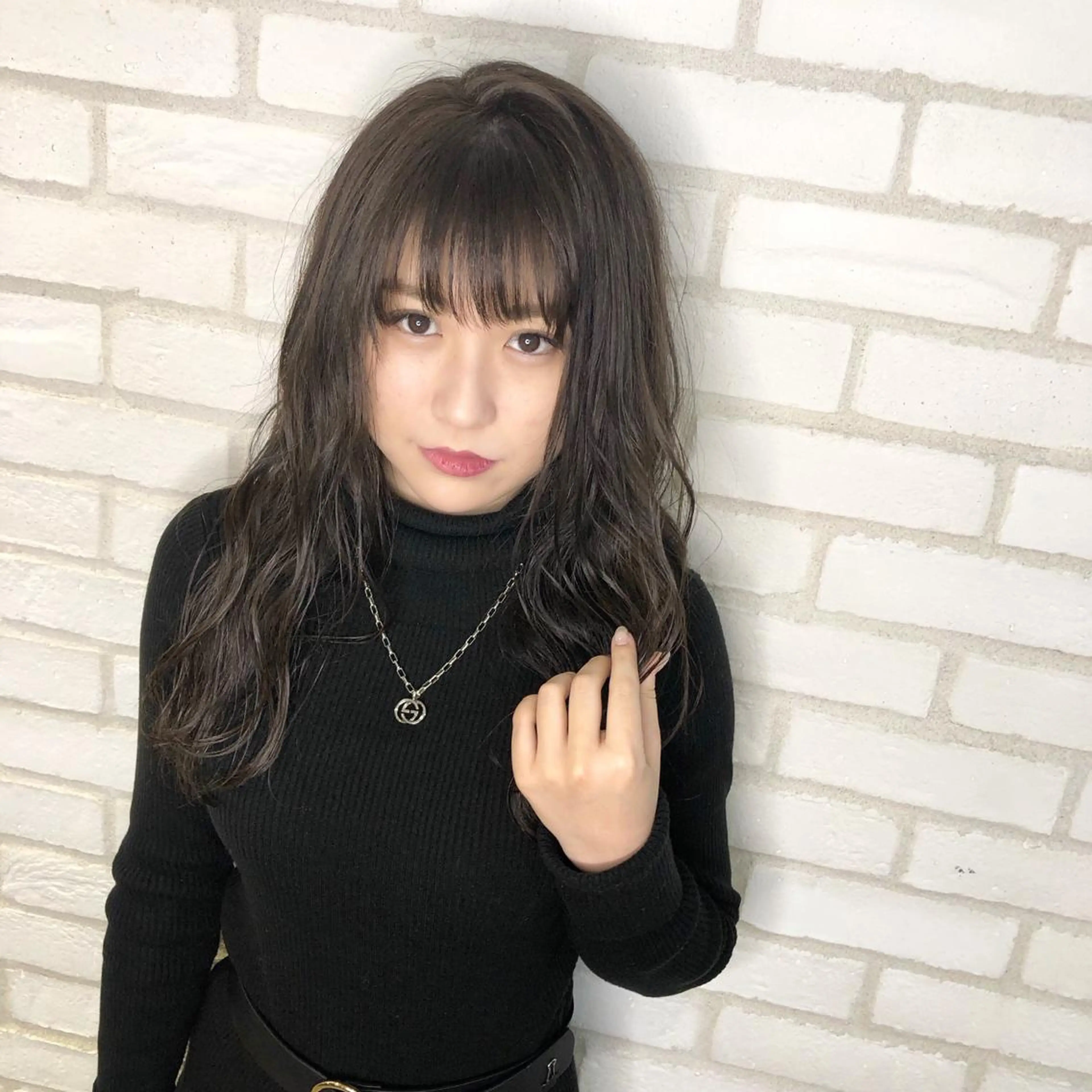 ロング カラー ダークグレー ダークグレージュ グレージュ 佐藤 高徳のヘアスタイル