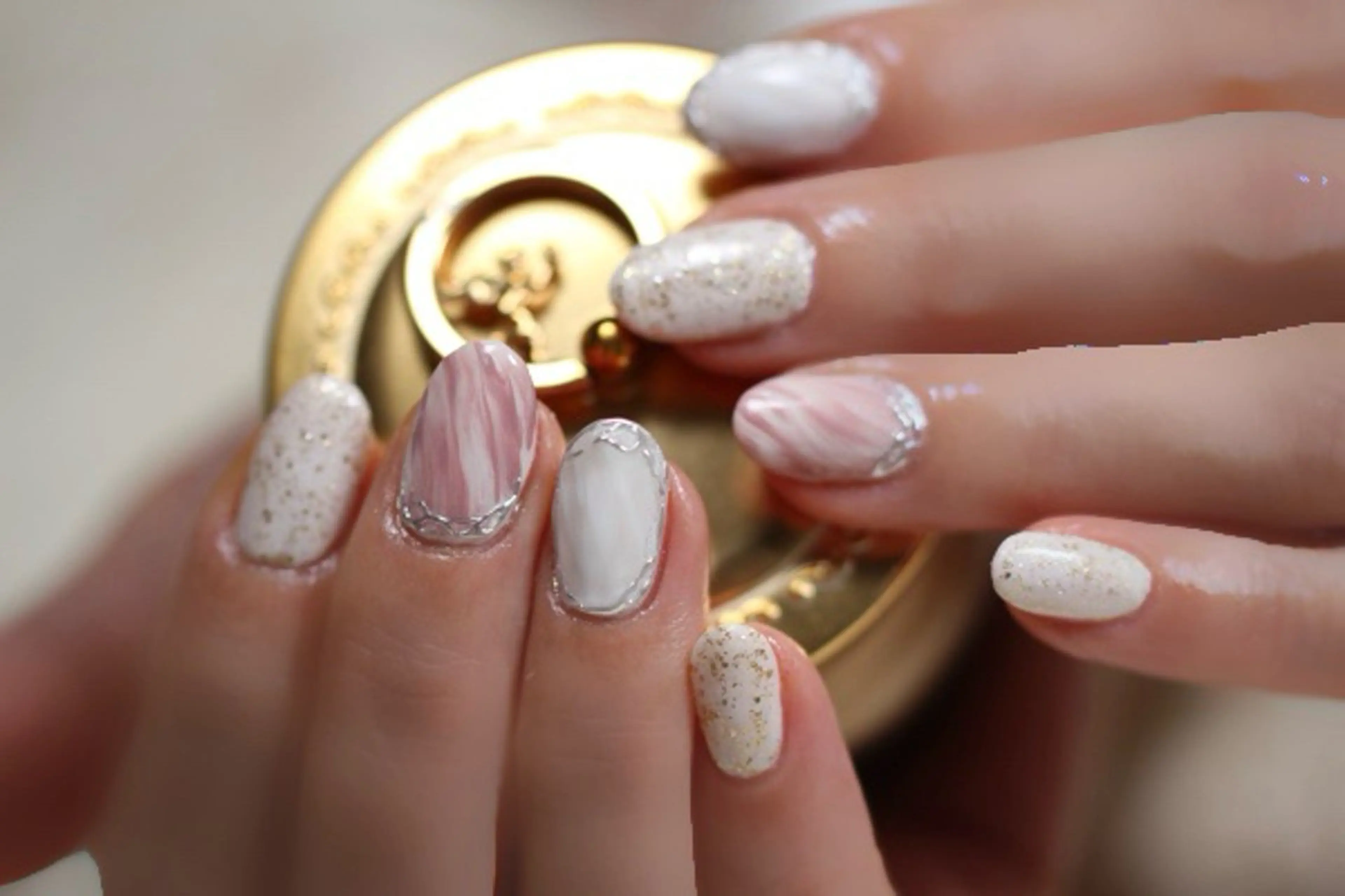 ネイル アートネイル ジェルネイル 大理石ネイル(マーブル) しみ えんのネイルデザイン