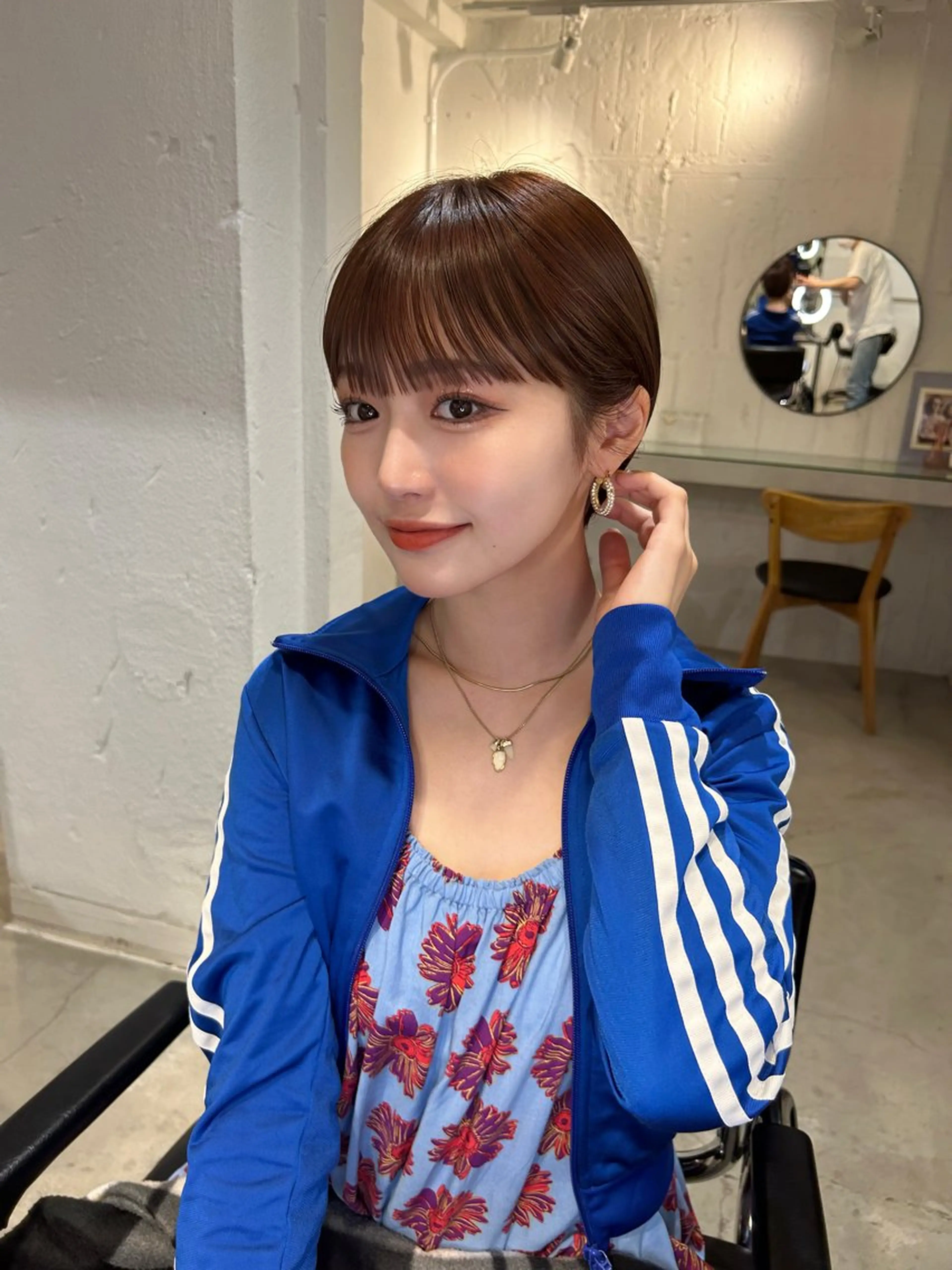 ショート カラー ベージュカラー ブラウンカラー ブラウンベージュ ショートヘア ❤️ショートカット ・顔周りカット❤️のヘアスタイル