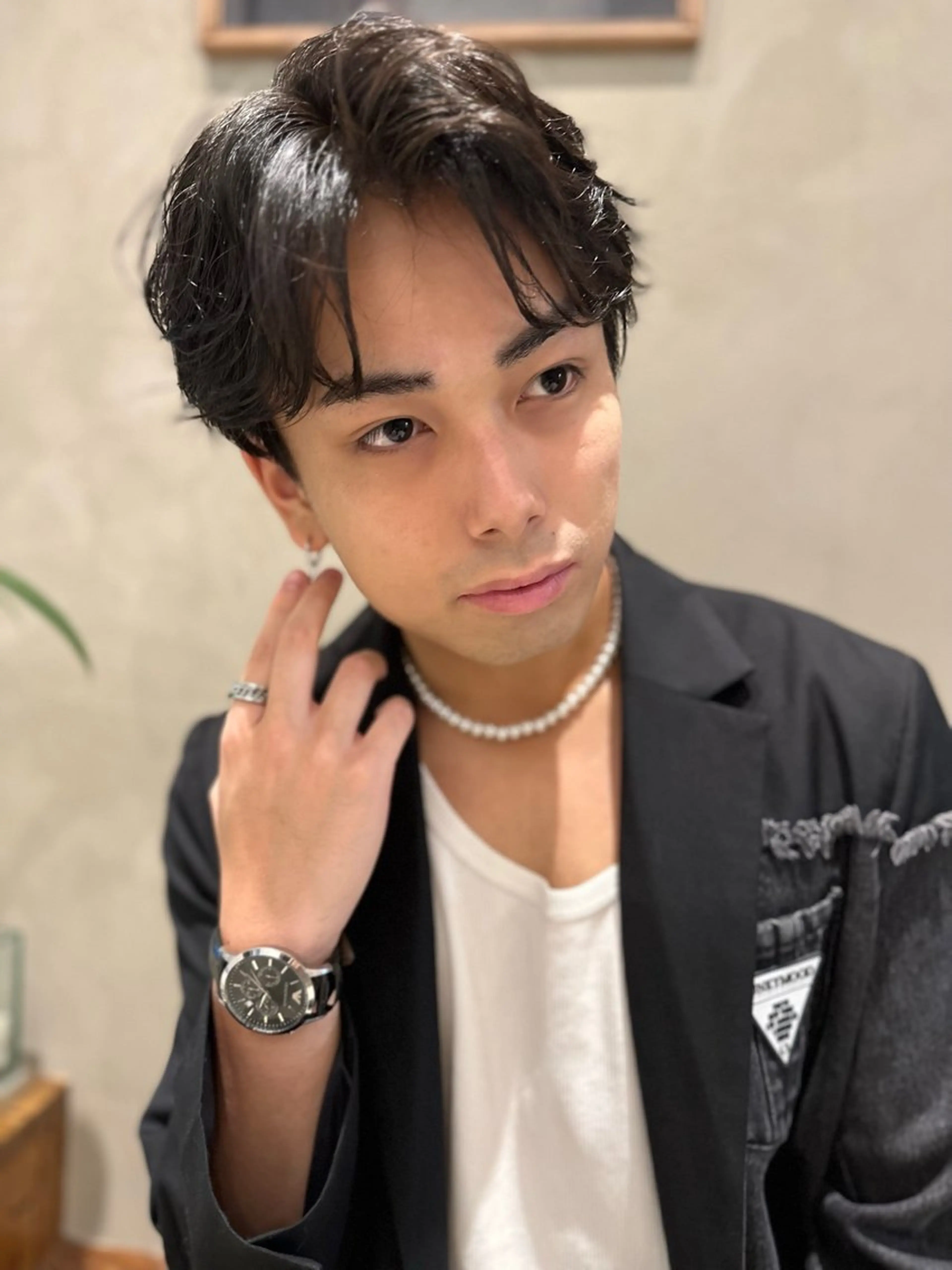 パーマ メンズ メンズパーマ ニュアンスパーマ 10月限定モニター 髪質改善美髪矯正のヘアスタイル