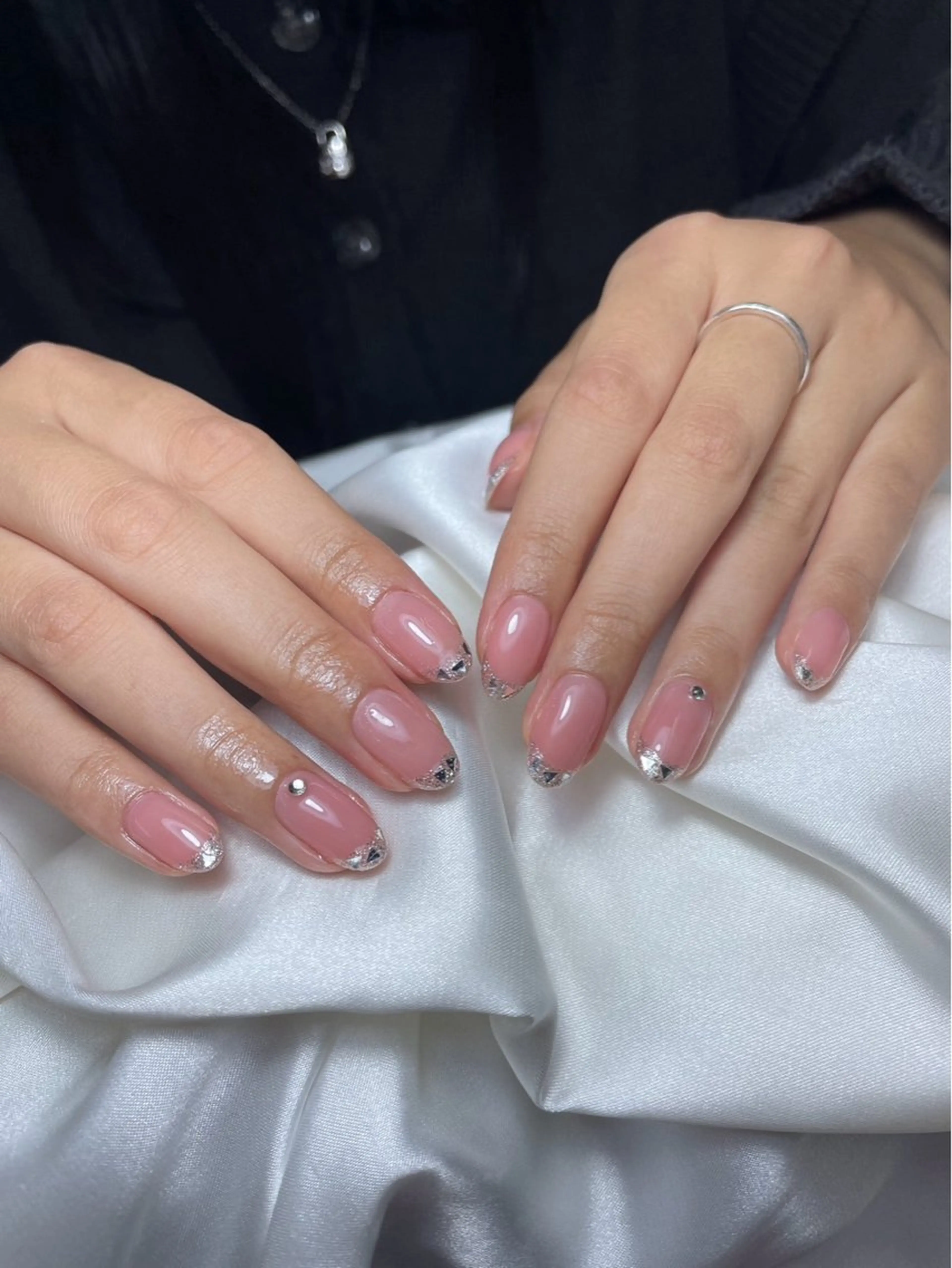 ネイル チークネイル 桜ネイル 長さ出し フットネイル ジェルネイル ハンドネイル Maika's nailのネイルデザイン