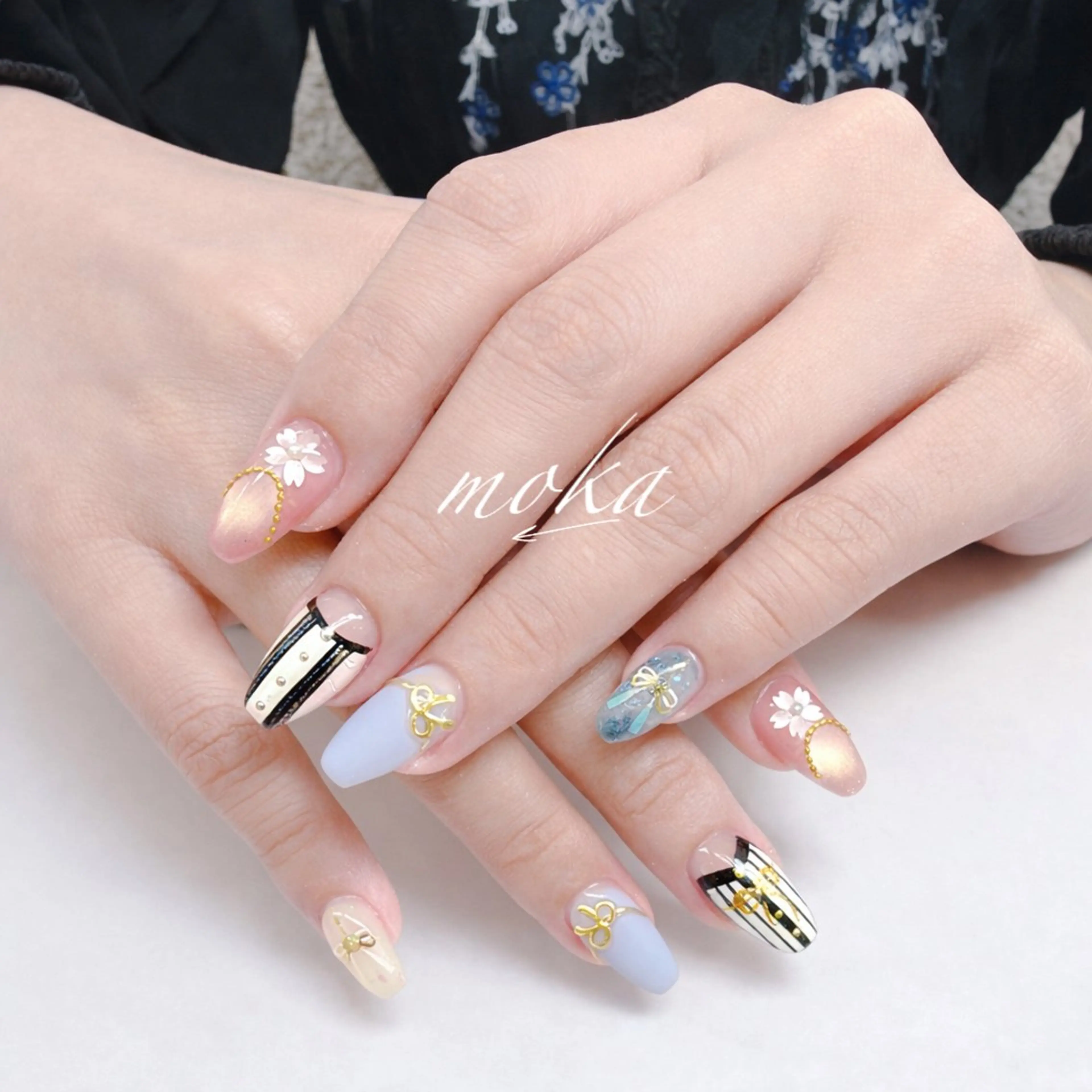 ネイル ハンドネイル ハンドケア 胡蝶蘭レディースサロ ンNailMOKAのネイルデザイン