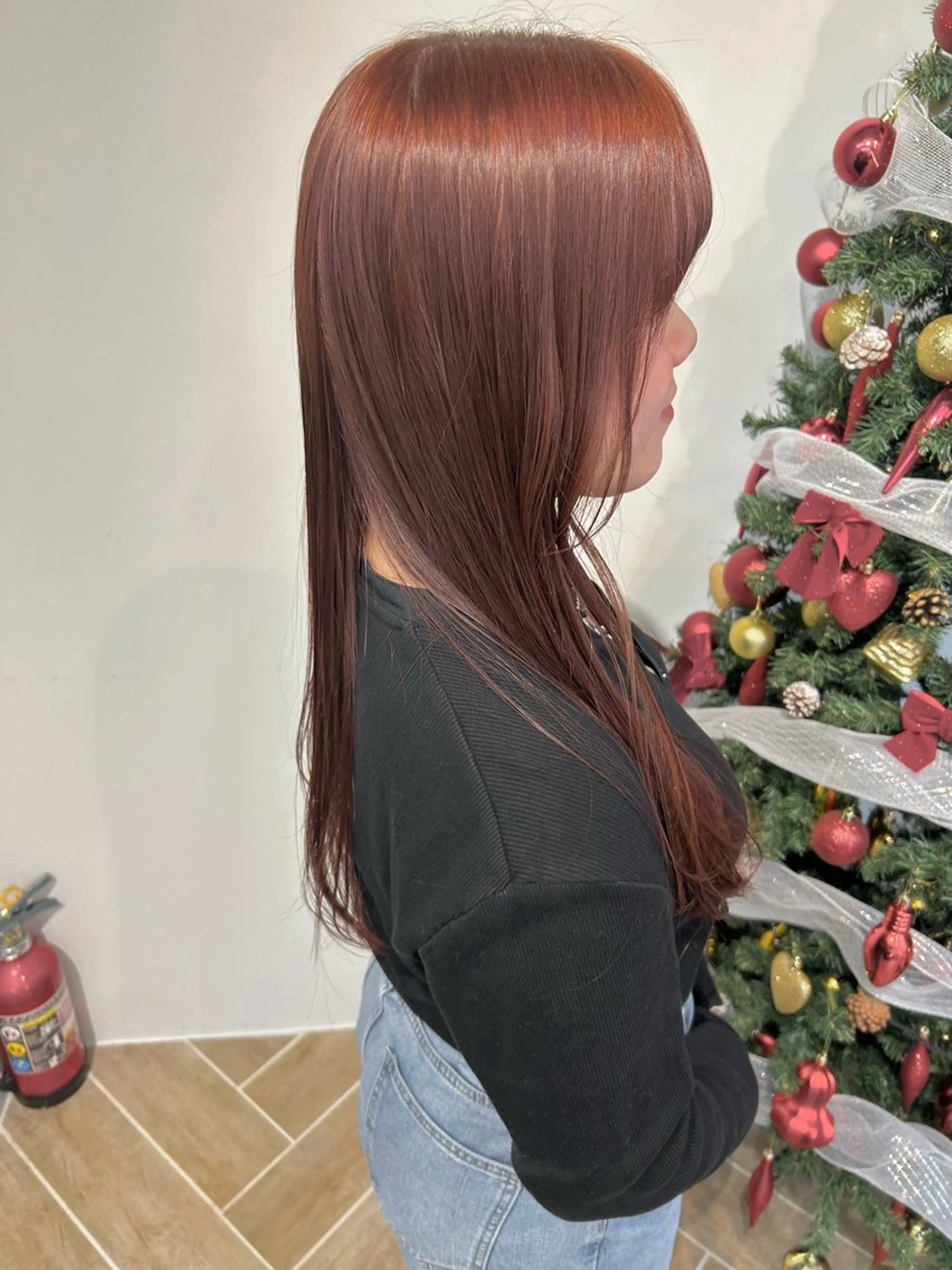 ロング カラー カット ヘアカラー ベージュ/ダブルカラ ー/新潟駅/青柳萌果のヘアスタイル