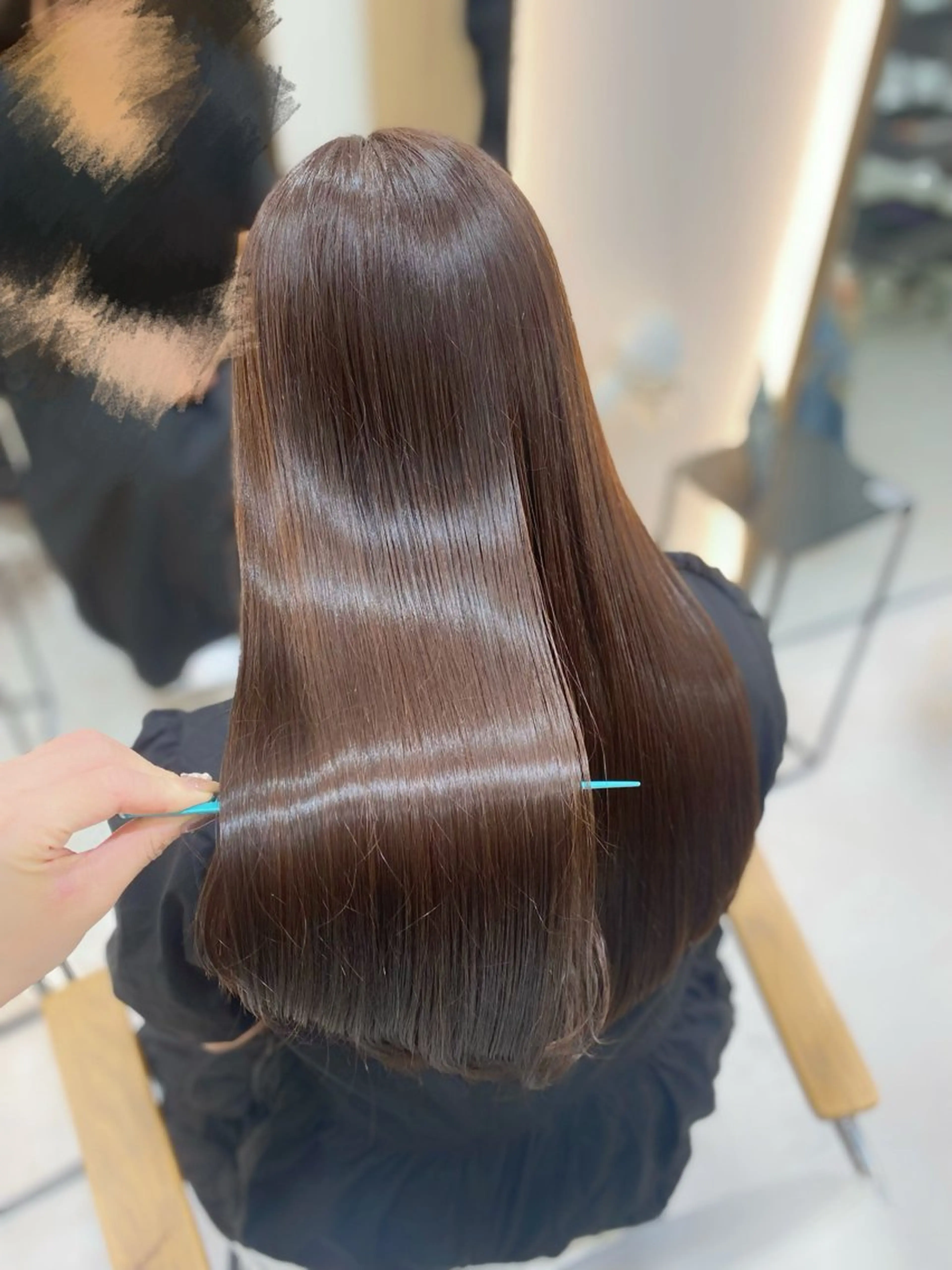 ロング カラー 髪質改善 トリートメント カット トリートメント 艶髪・透明感カラー・ 韓国ヘア・Yuriのヘアスタイル