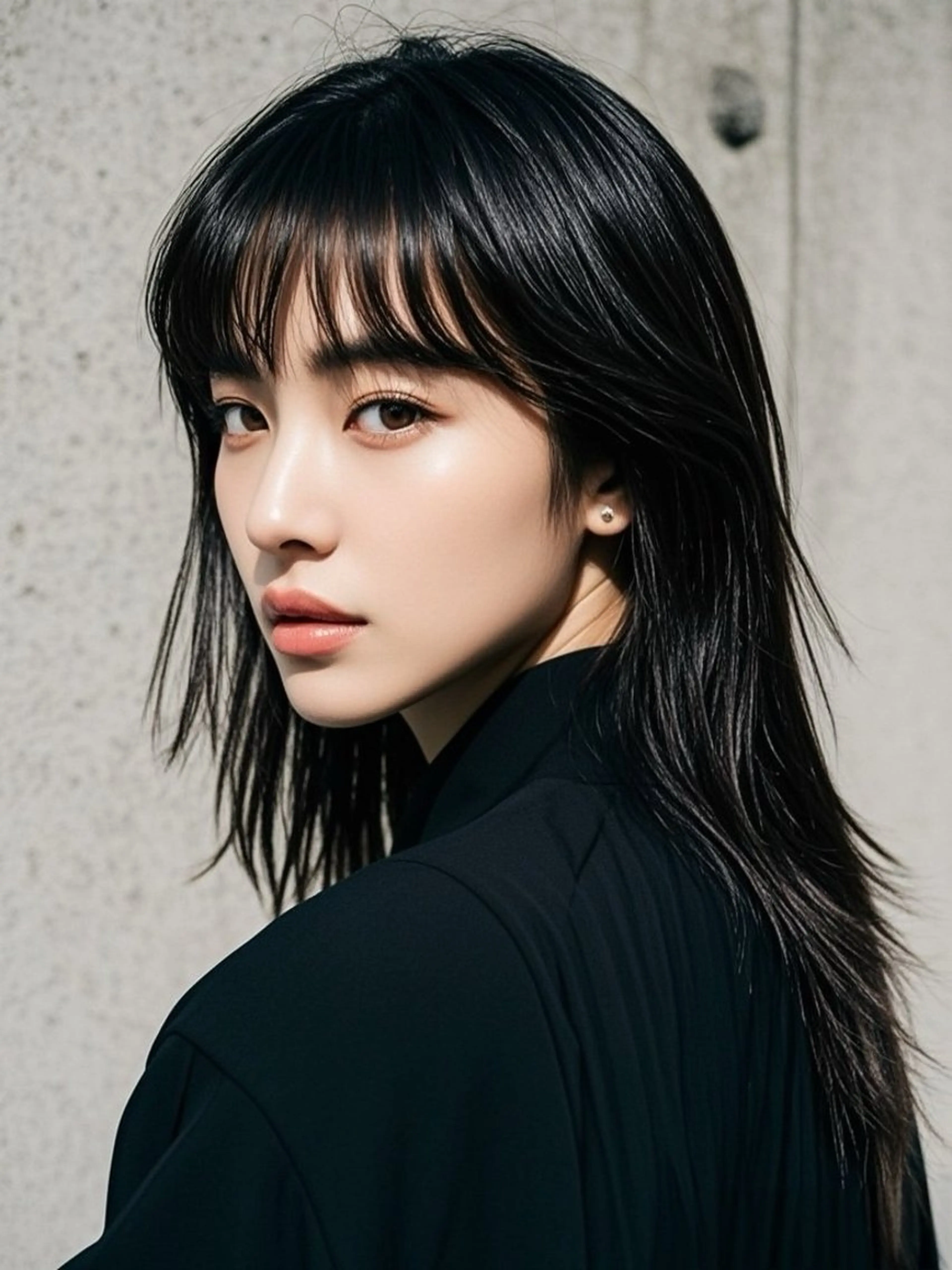 ミディアム ショートボブ ミディアムレイヤー ミディアムパーマ アッシュ ボブ カット ヘアカラー トリートメント ウルフカット 811 大阪梅田 ウルフのヘアスタイル