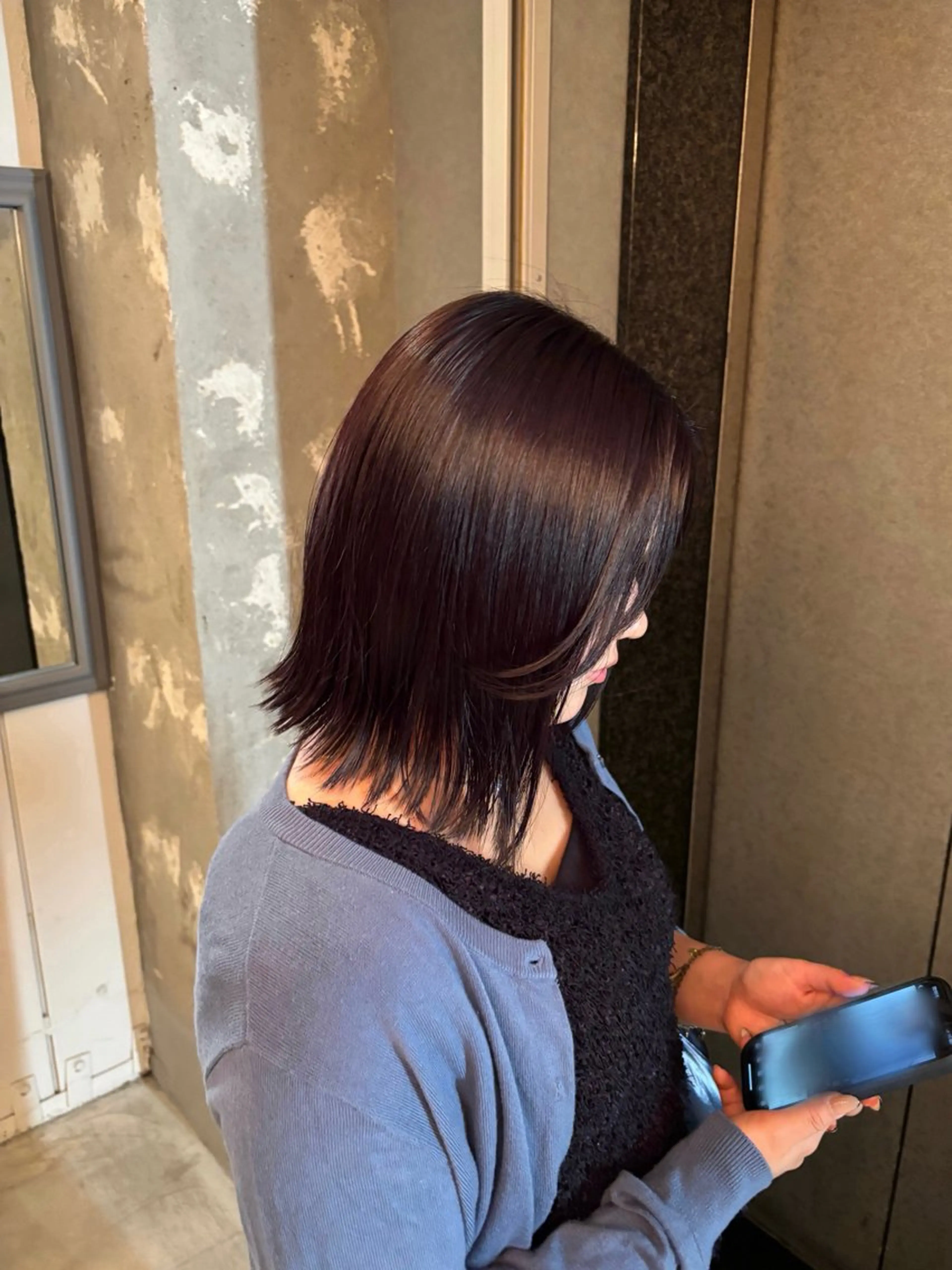 ミディアム カラー 関口 玲那のヘアスタイル