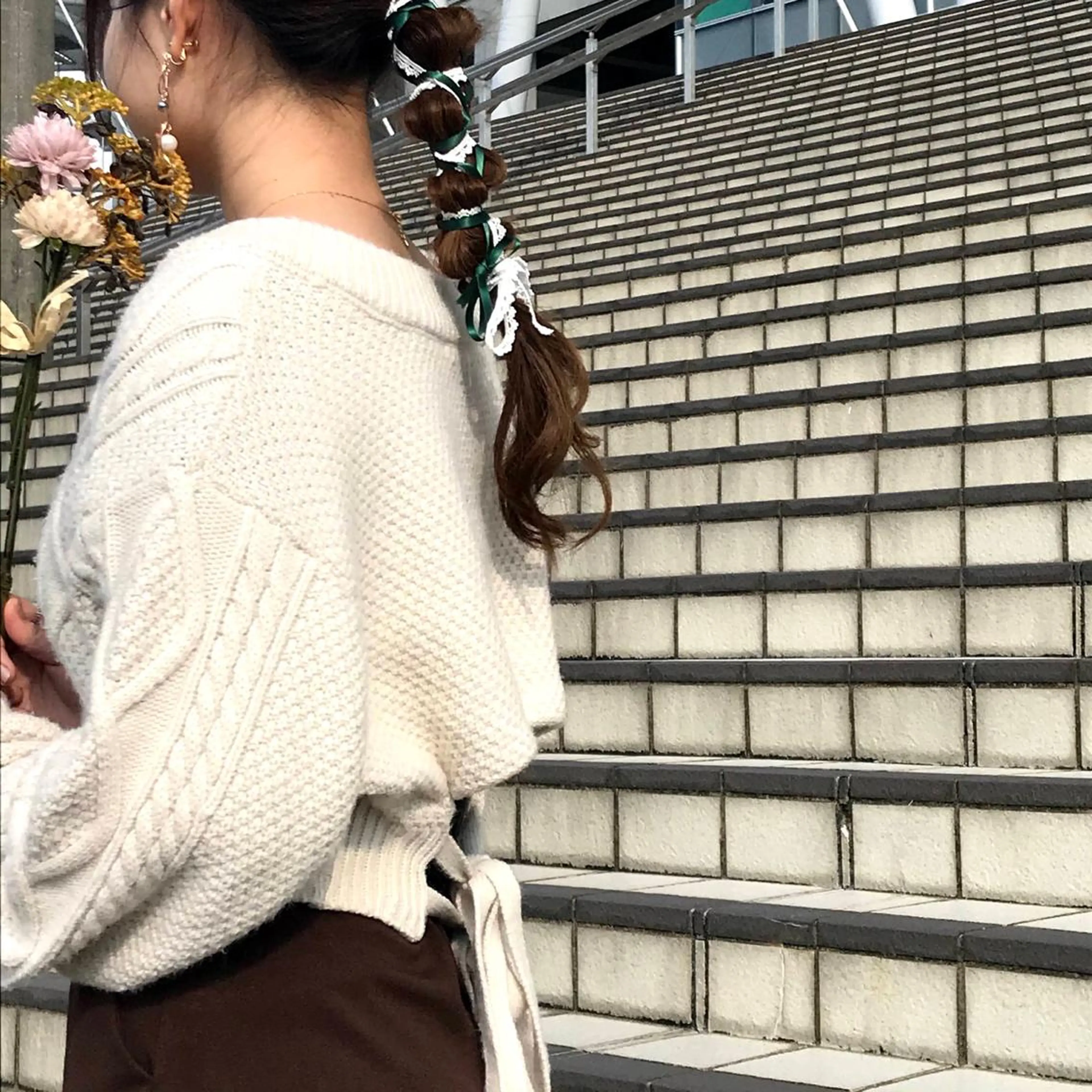 ロング カラー ヘアアレンジ 鈴木 世莉のヘアスタイル