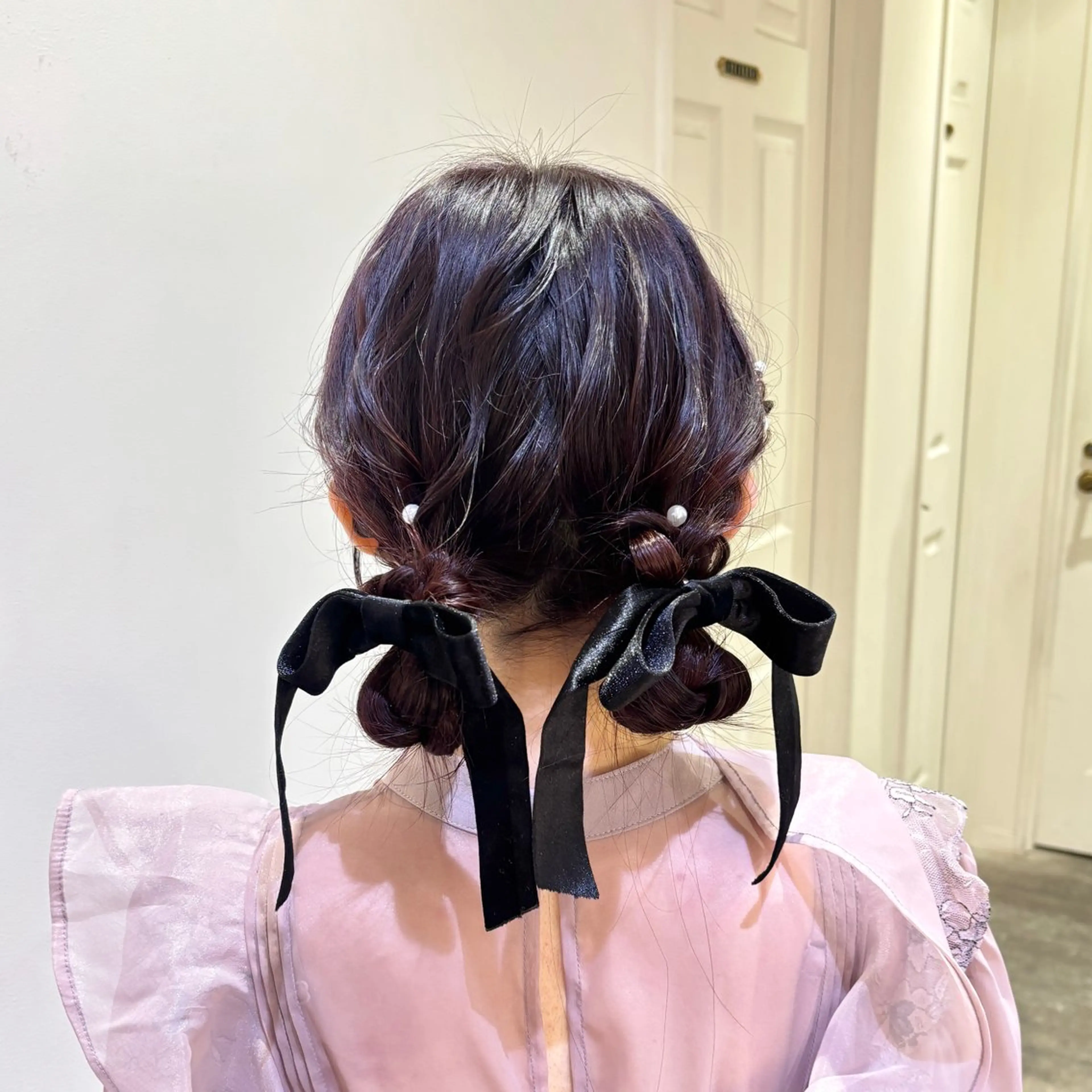 ヘアアレンジ 🇰🇷韓国レイヤー 多幸感メイク🤍のヘアスタイル