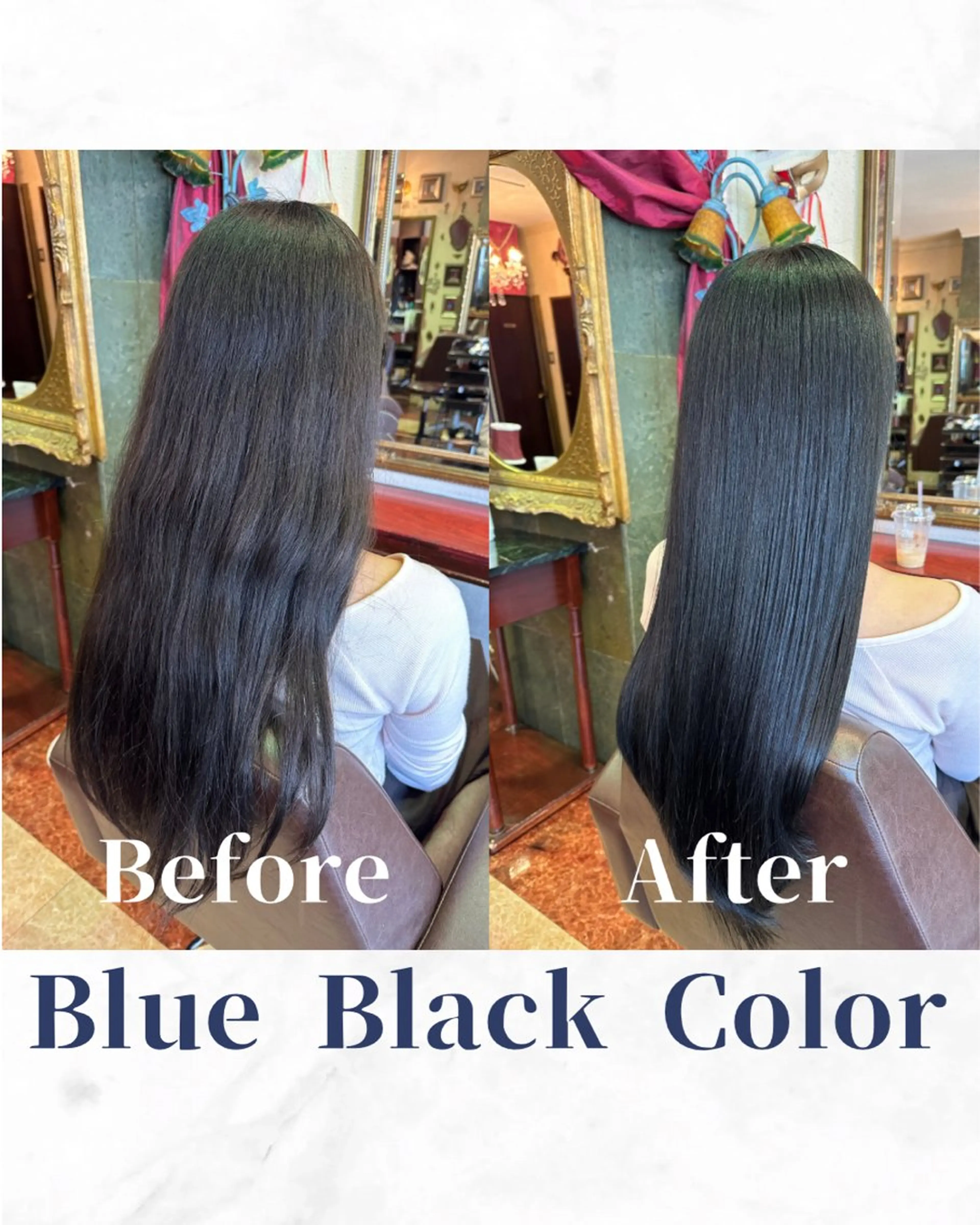ロング カラー 黒髪 ブルーカラー ブルーブラック トリートメント カット ヘアカラー トリートメント 【美髪矯正 /髪質改善】RINのヘアスタイル