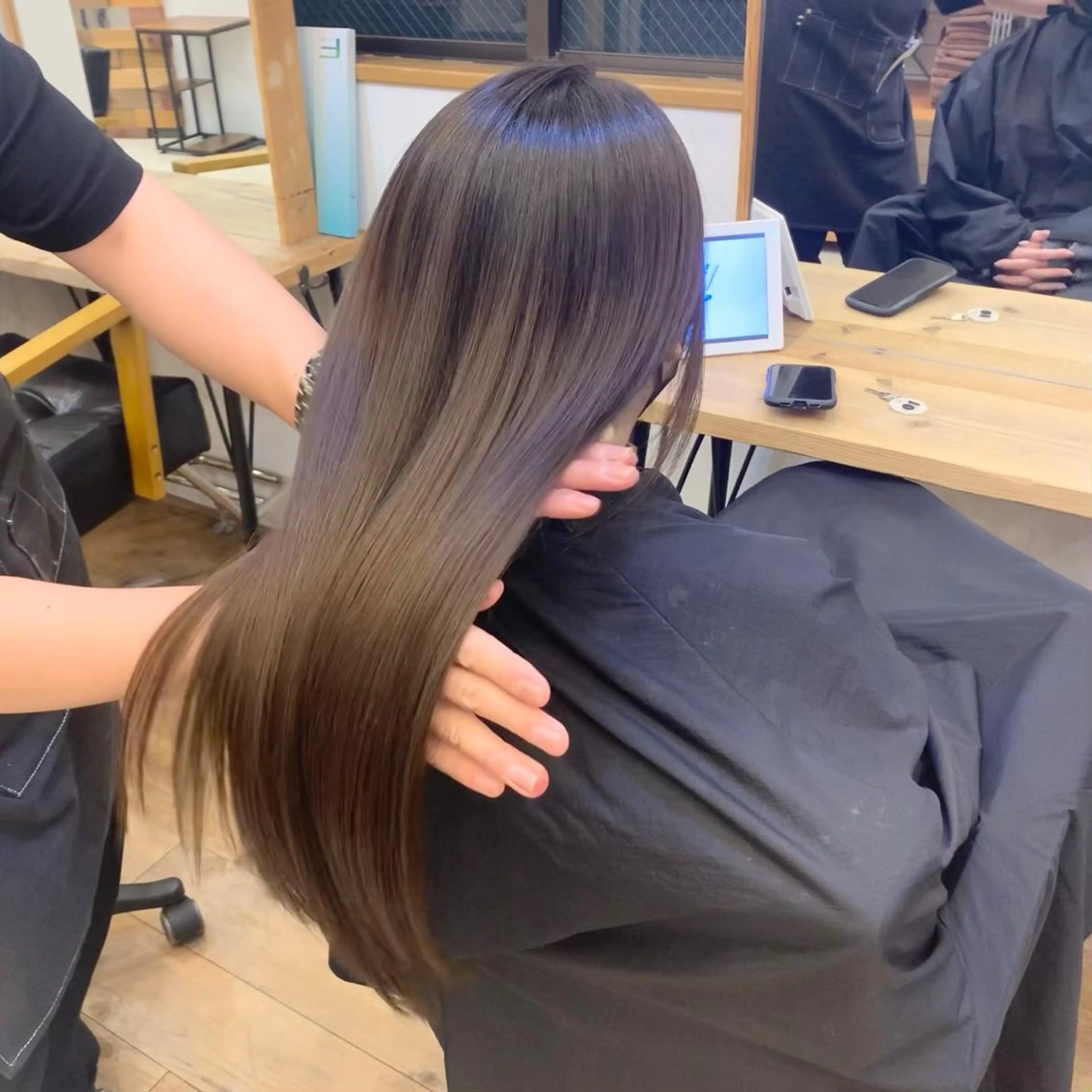 ロング ヘアカラー トリートメント 原山 直人のヘアスタイル