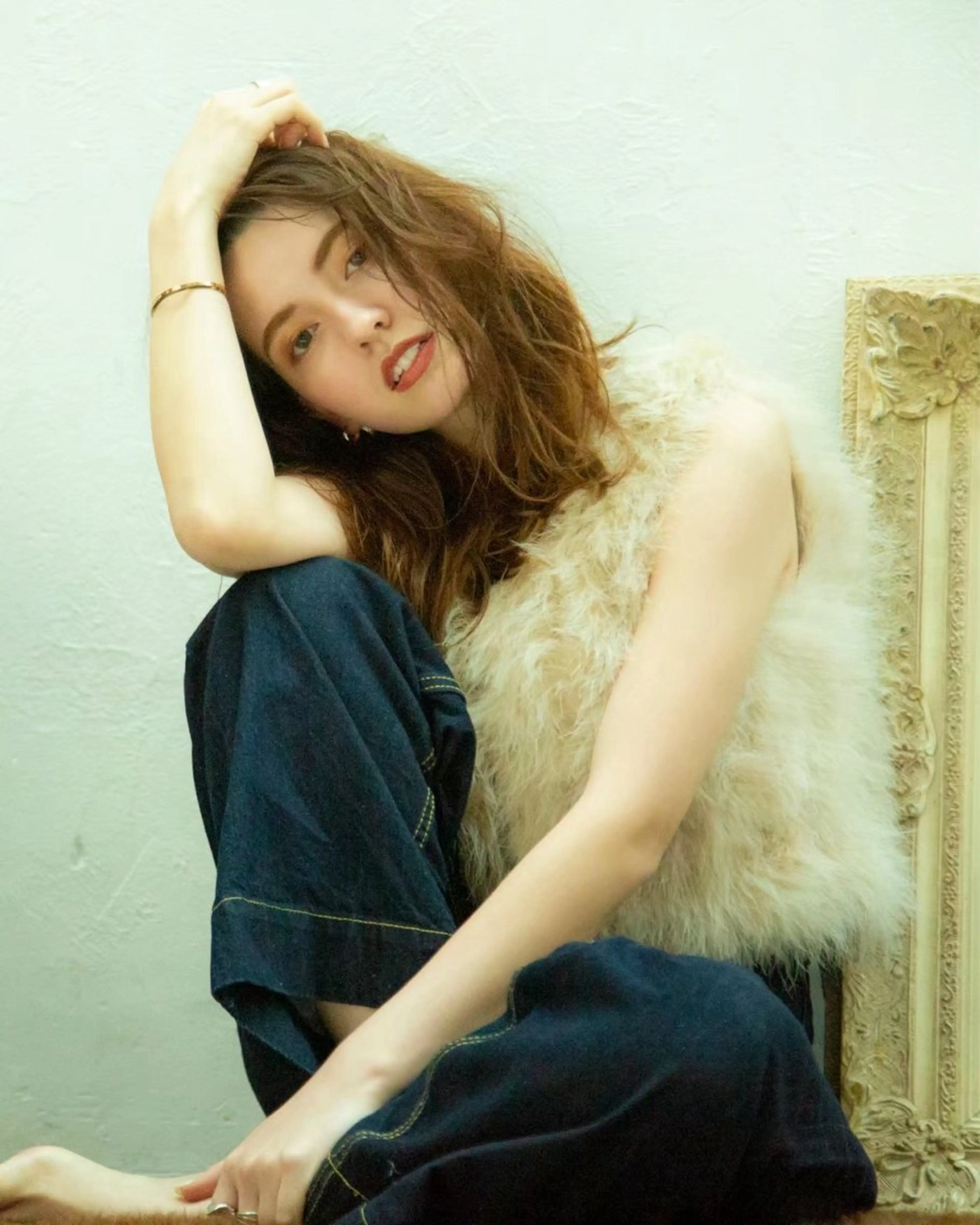 ロング カラー 髪質改善|透明 感カラー🩵レイヤーのヘアスタイル