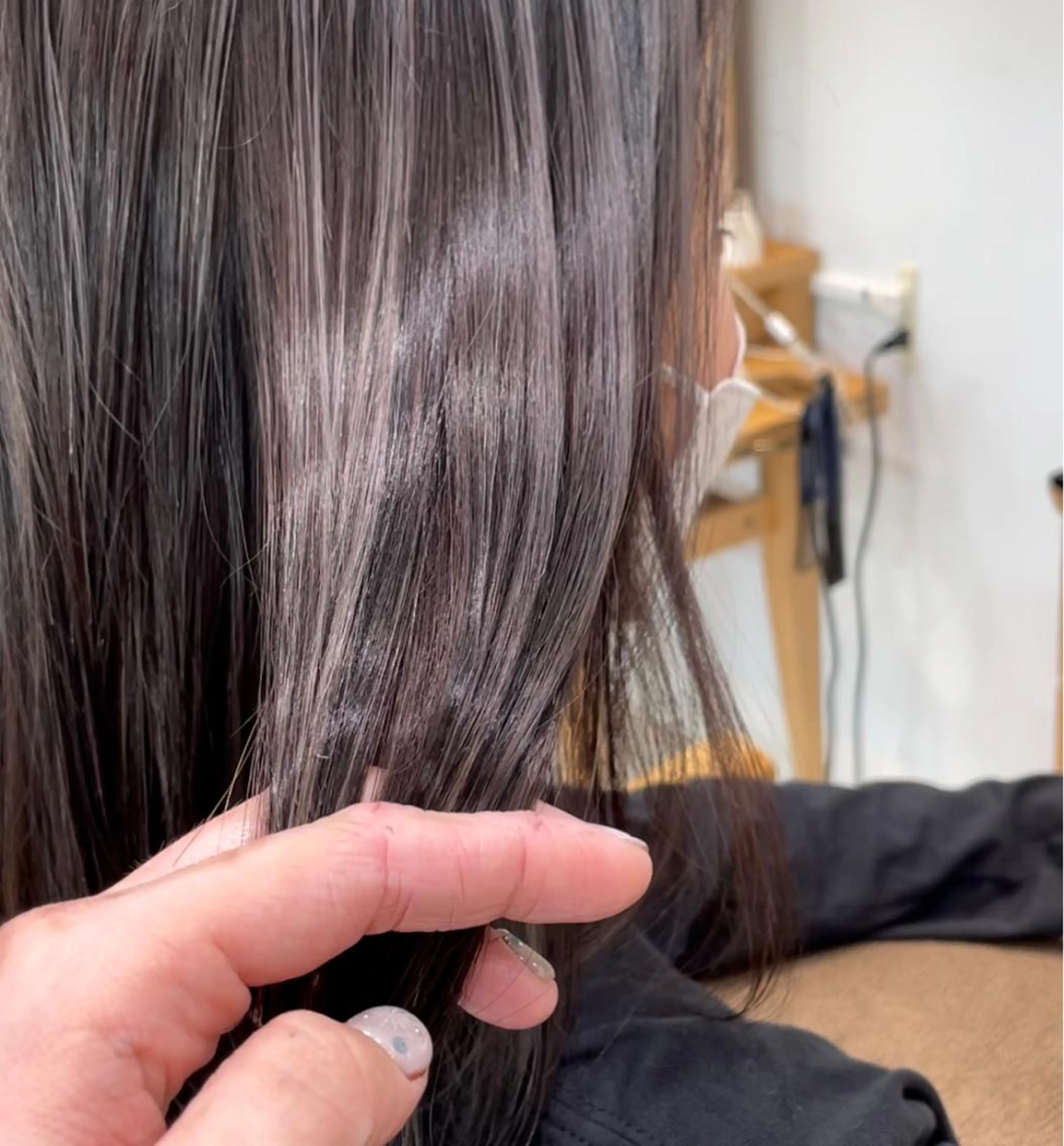 ミディアム カラー トリートメント カット トリートメント 心斎橋/ブリーチなし 髪質改善/レイヤーのヘアスタイル