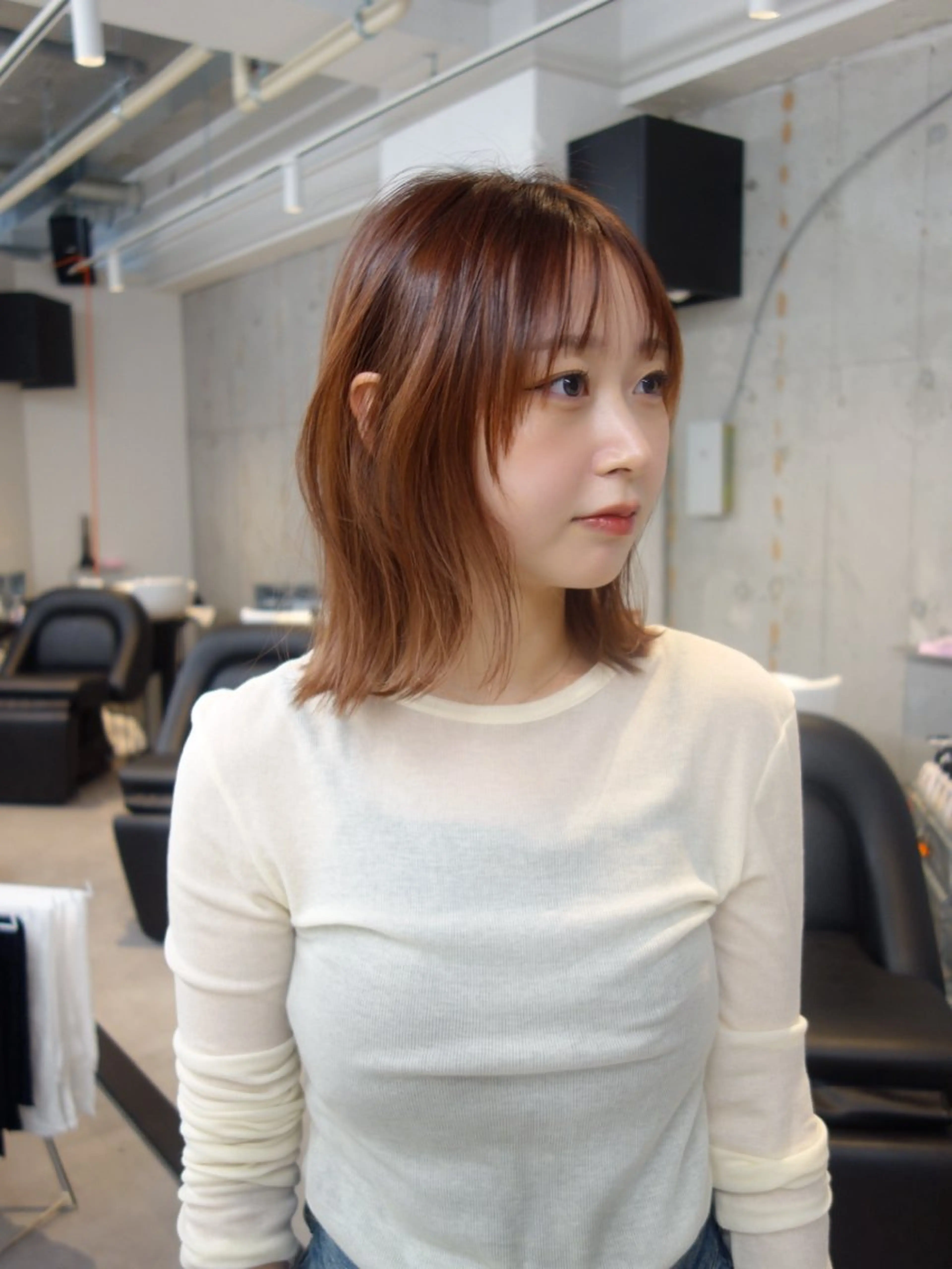 ブリーチなしWカラー+カット+2stepトリートメントの写真