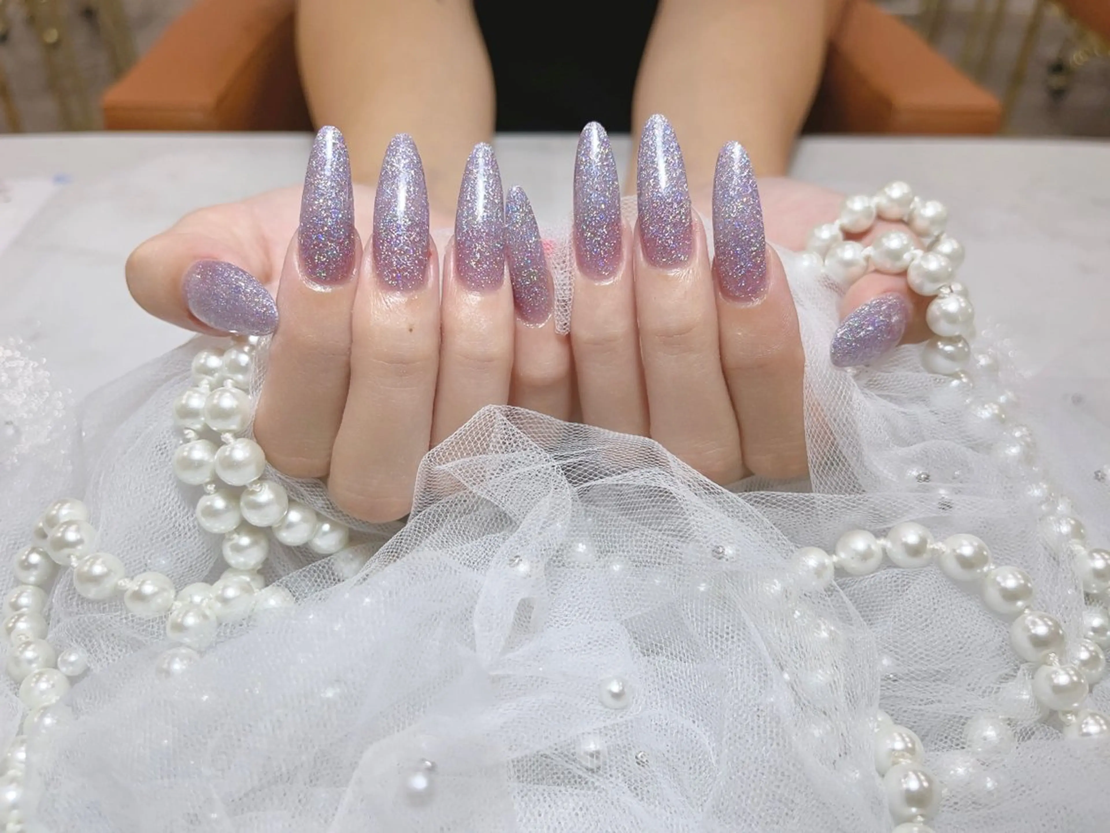 ネイル アートネイル フラッシュネイル フレンチネイル ガラスフレンチ グラデーション M2beauty Renaのネイルデザイン