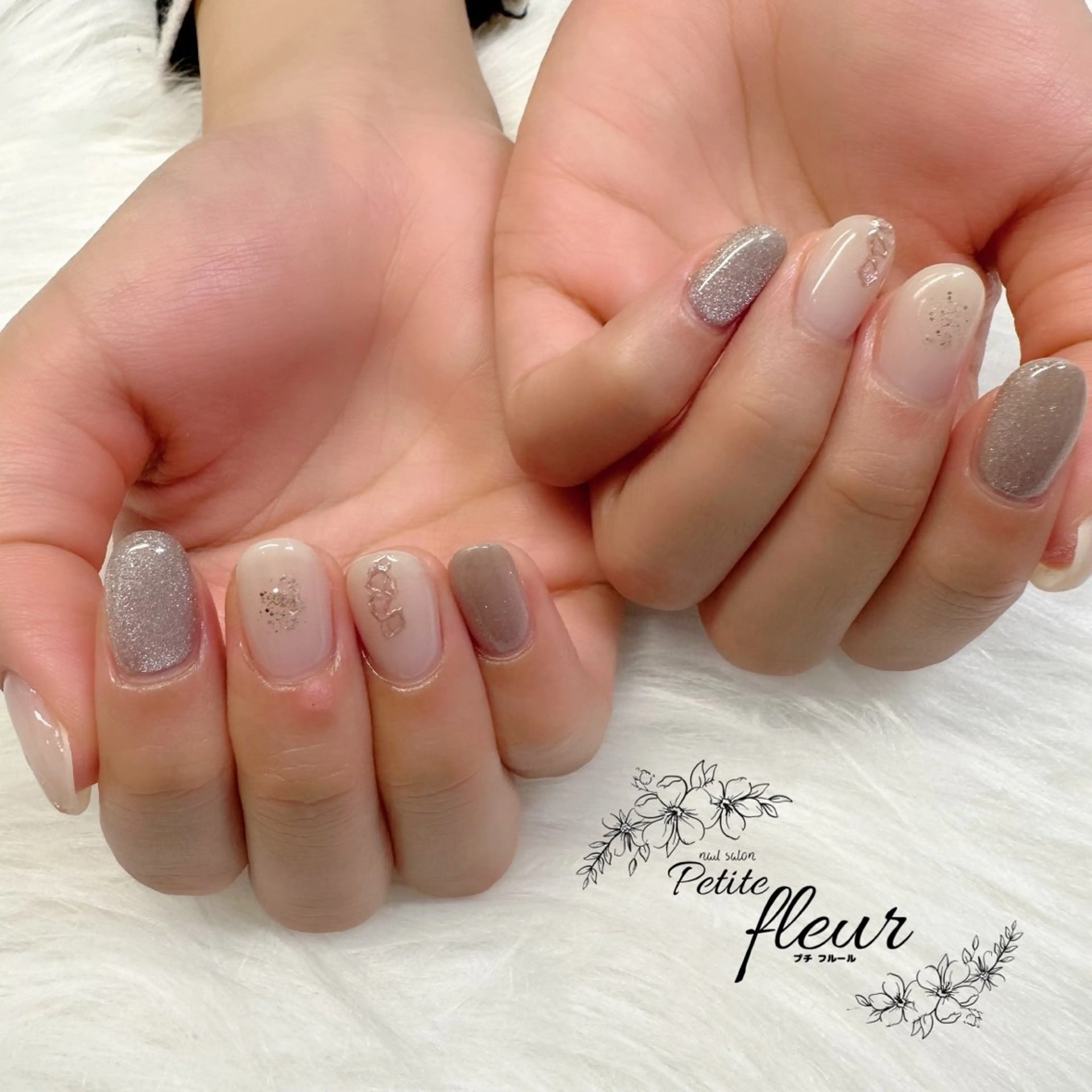 ネイル マグネットネイル ❁⃘*。Petite fleur❁⃘*りさのネイルデザイン