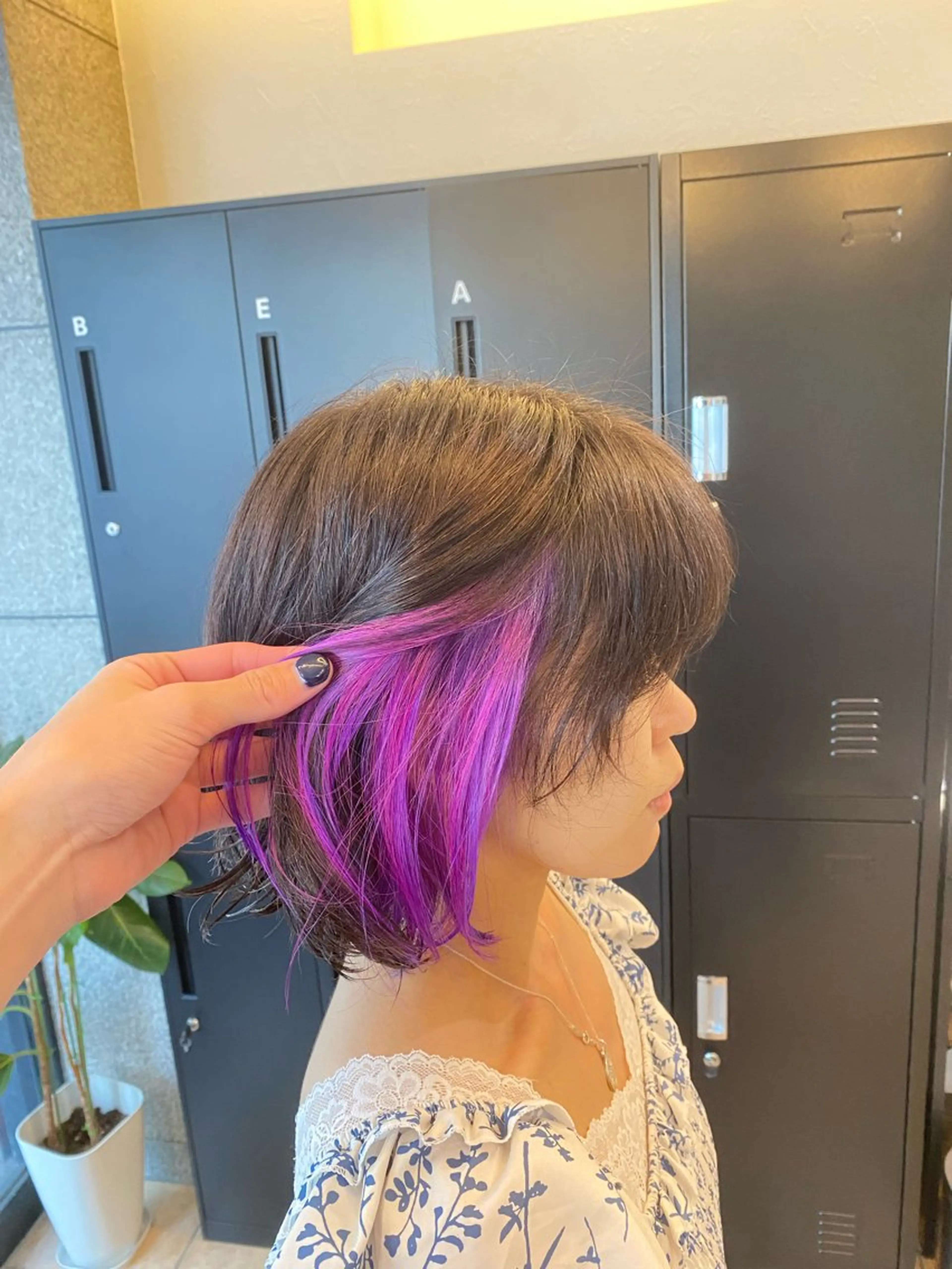 ミディアム カラー ヘアカラー 西田辺/ タカスナオヤのヘアスタイル