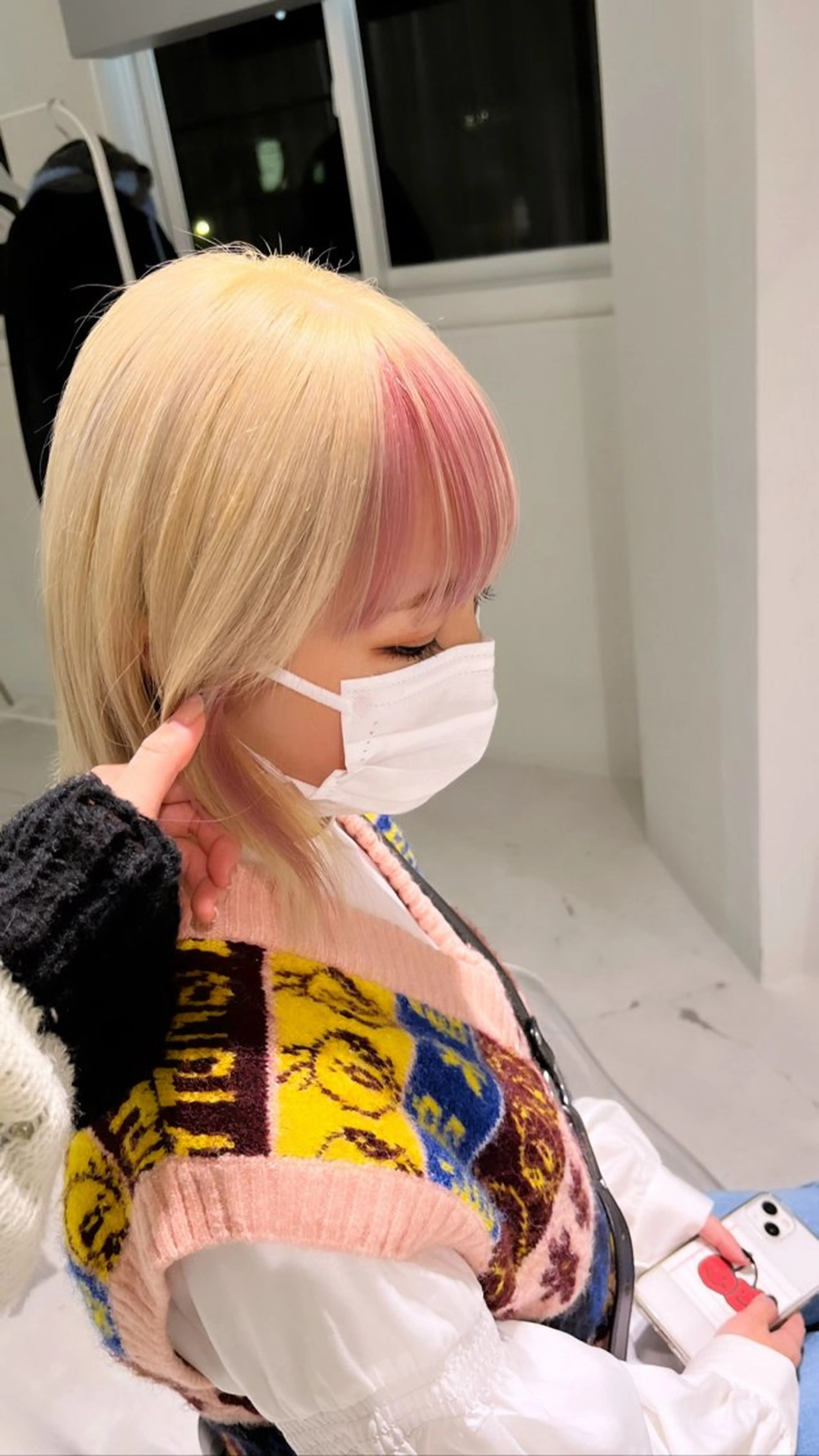 ミディアム ヘアカラー 🍓ハイトーンカラー 🎀nene🍓のヘアスタイル