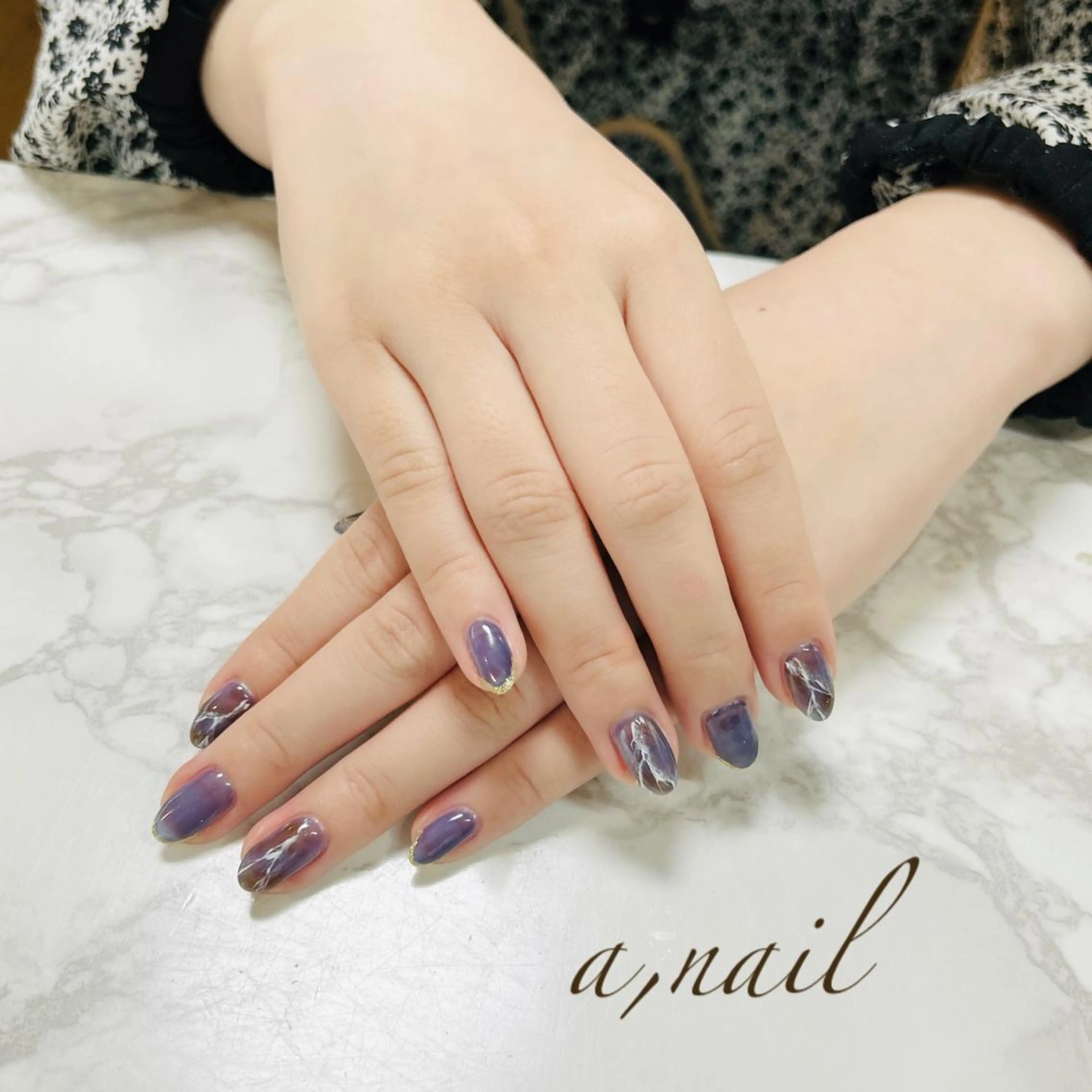 ネイル フットネイル フレンチネイル ジェルネイル グラデーション 大理石ネイル(マーブル) ハンドネイル ネイルサロン エーネイルのネイルデザイン