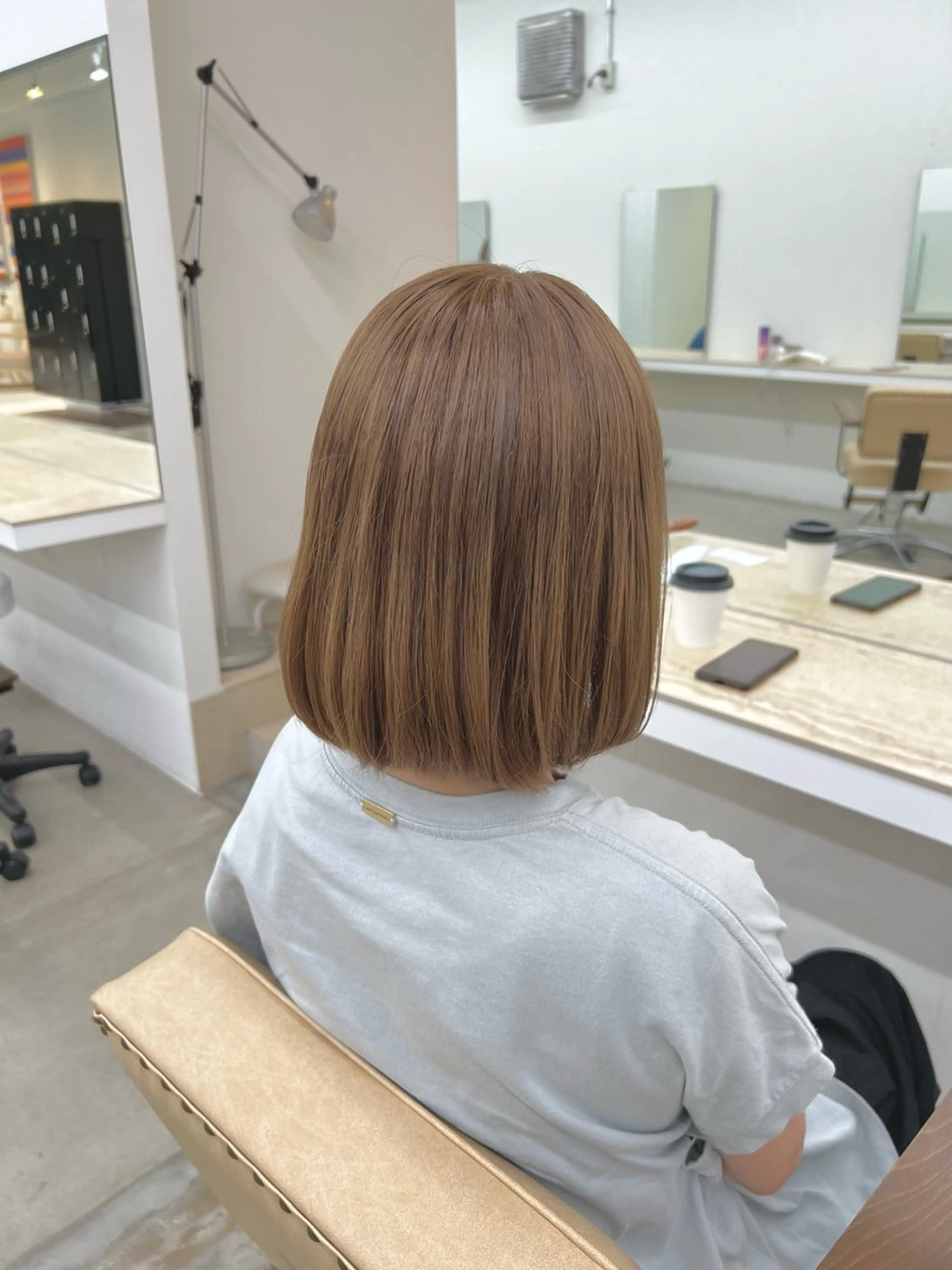 ミディアム カラー ベージュカラー ブリーチ ケアブリーチ ハイトーンカラー イエローカラー ヘアカラー ブリーチカラー🦋‪ 田中さくらのヘアスタイル
