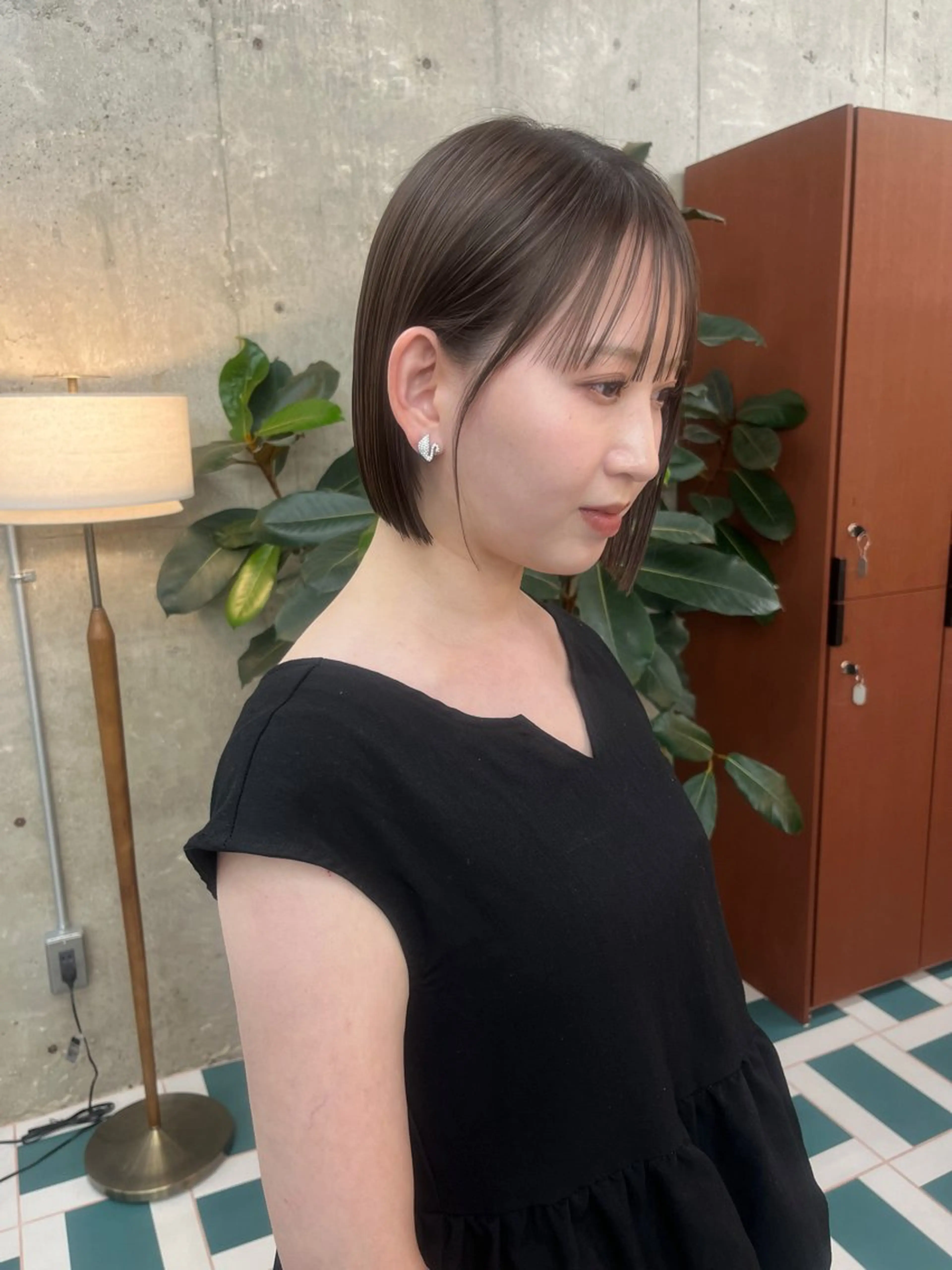 ショート 切りっぱなしボブ ボブ HINA/栄/ボブ/ ボブパーマ/インナーのヘアスタイル