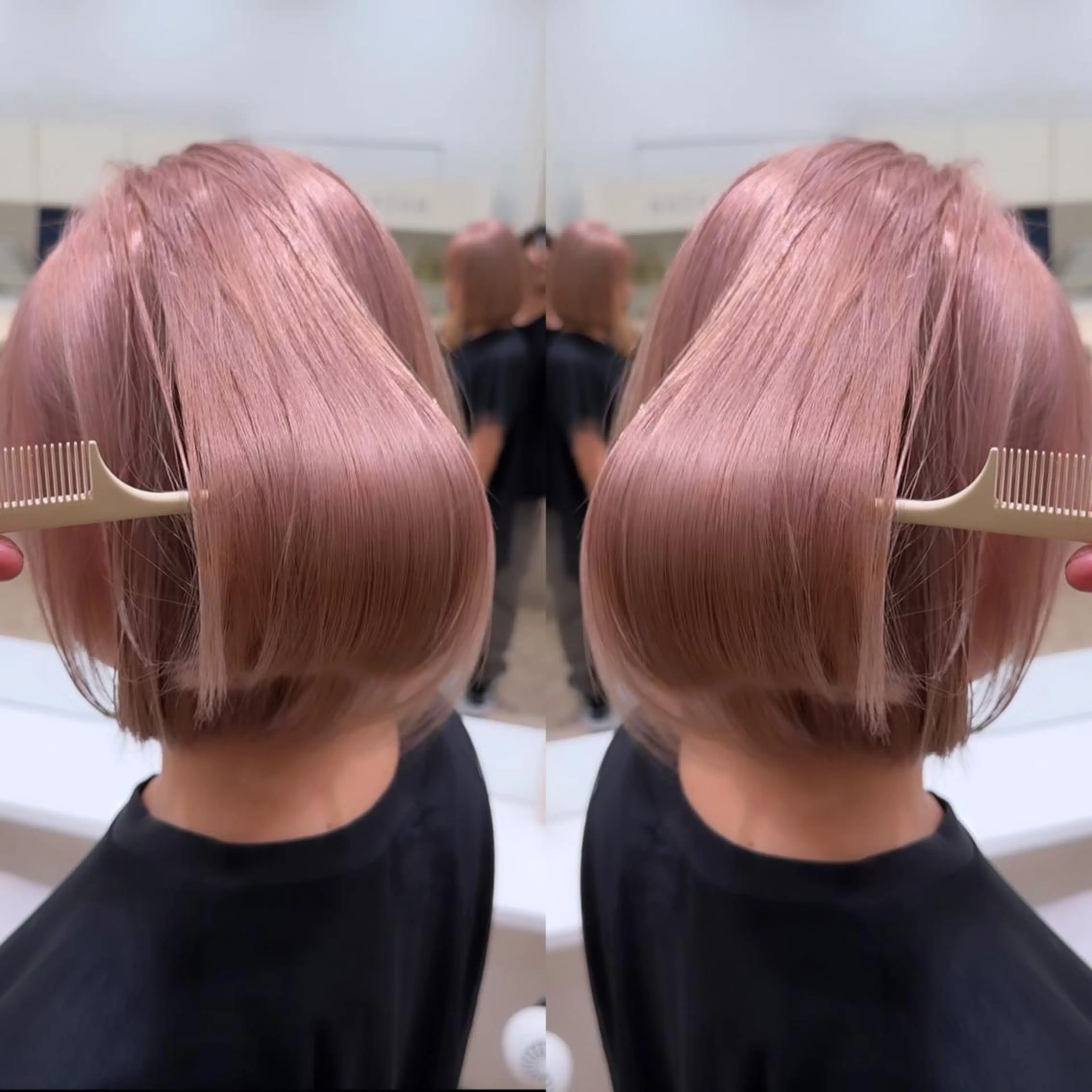 セミロング カラー アッシュ ベージュカラー ブリーチ ブラウンカラー ココアブラウン 🌿レイヤー/ブリー チ/🌿‬JINのヘアスタイル