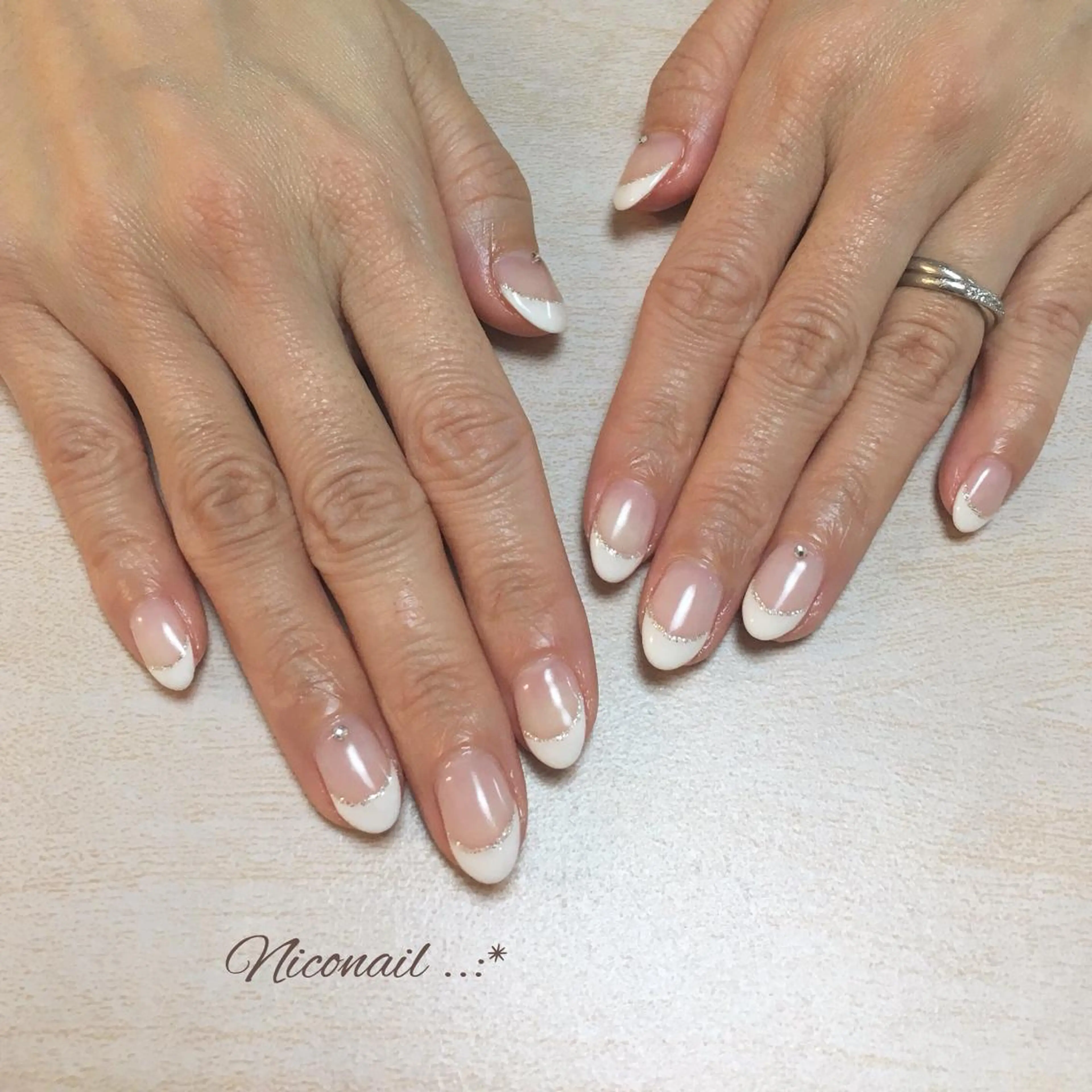 ネイル フレンチネイル Niconail ☆ 仙川/ Aiのネイルデザイン