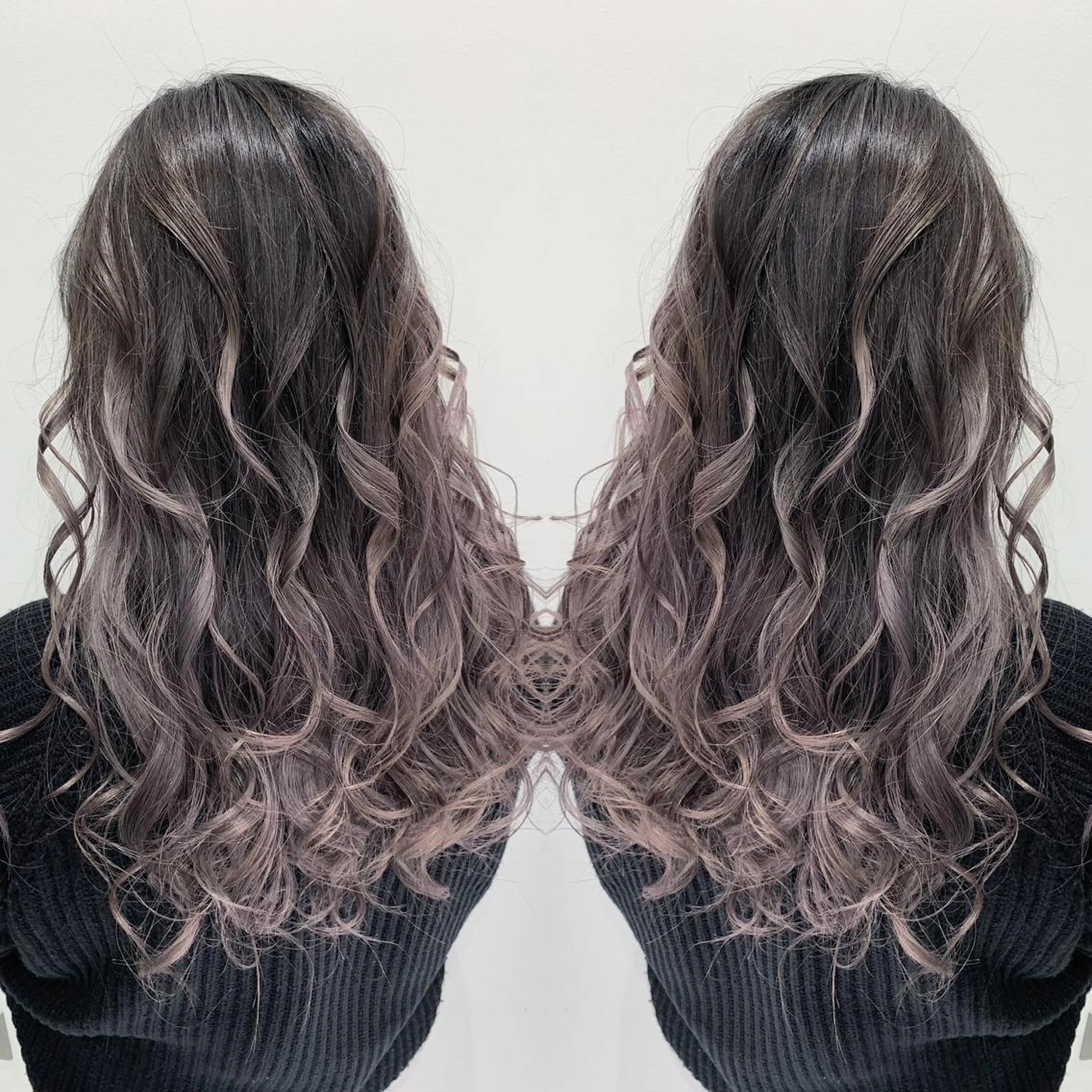 ロング カラー バレイヤージュ レイヤーカット カット ヘアカラー N° jillva ♦️川端裕司♦️のヘアスタイル